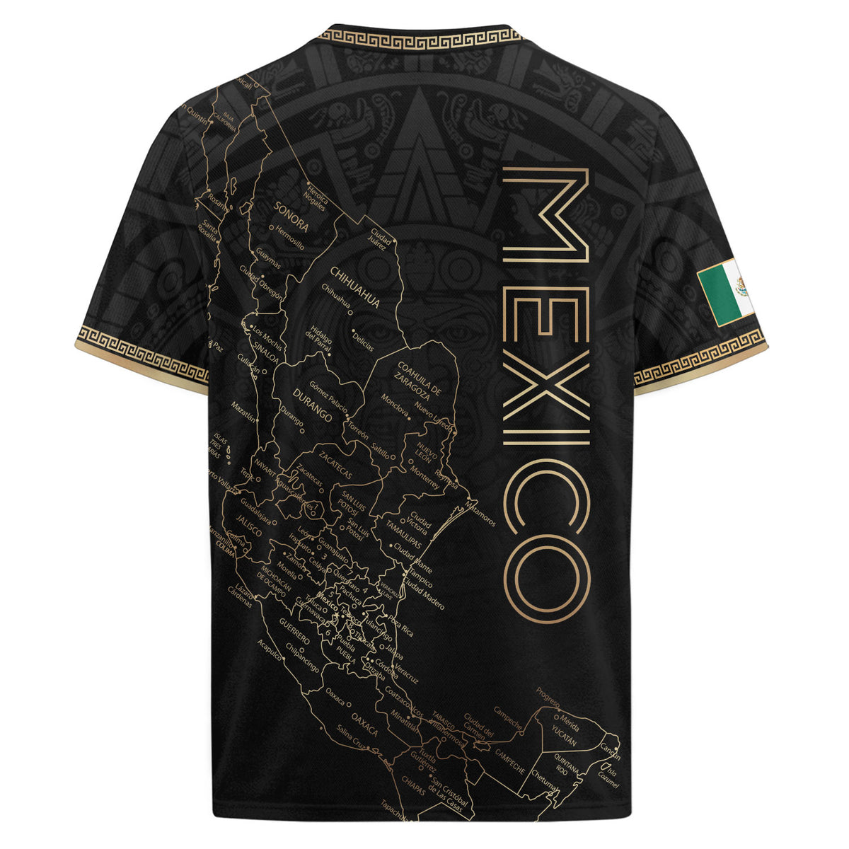 Mexico Soccer Jersey Black Mexico Map - Mexico National Team Fan Football