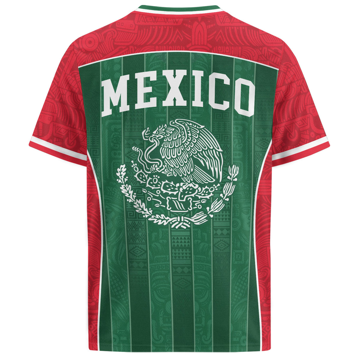 Mexico Soccer Jersey Unisex V Neck Shirt Traditional Mexican Football Fan Apparel