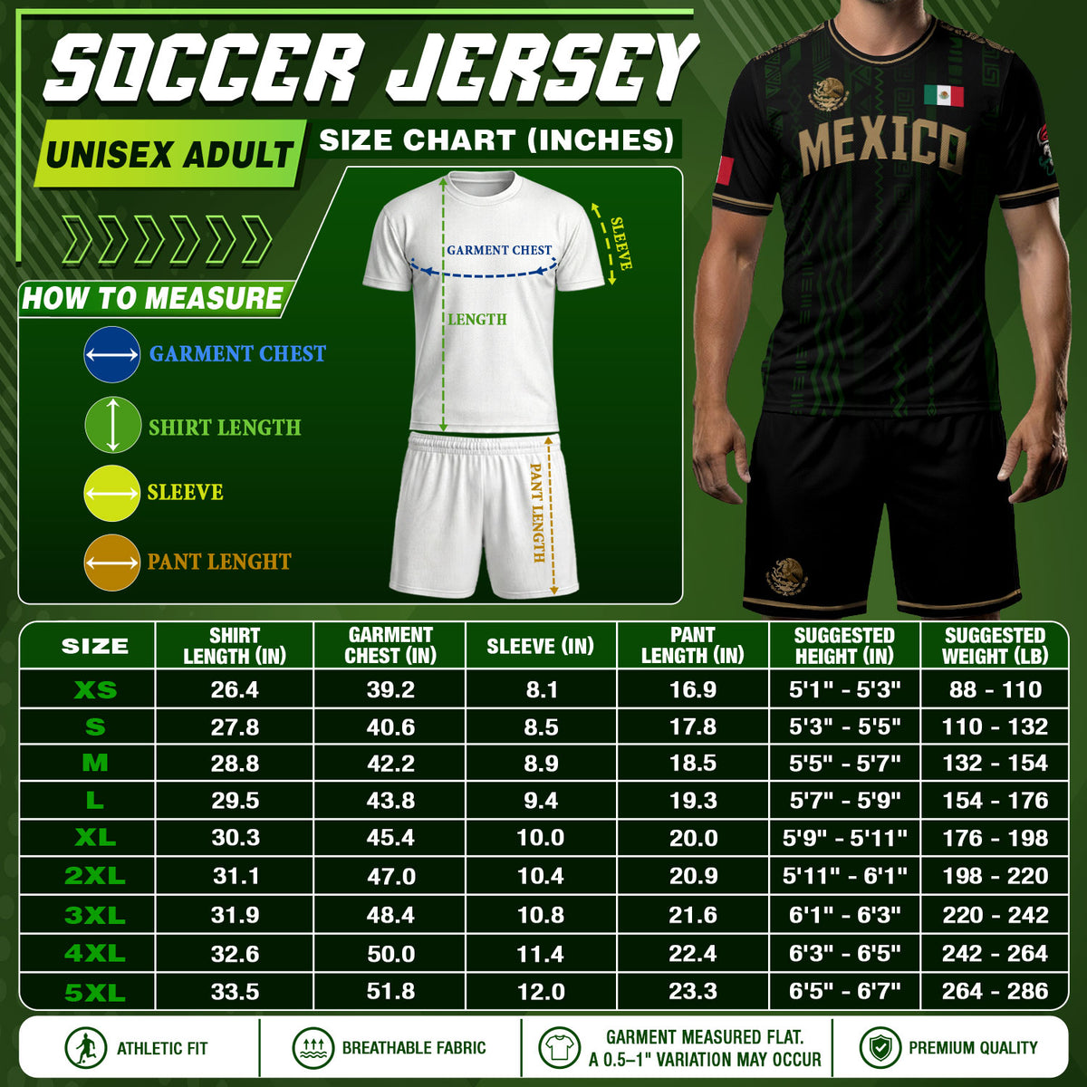Mexico Soccer Jersey Black & Gold Aztec Design For Men, For Women