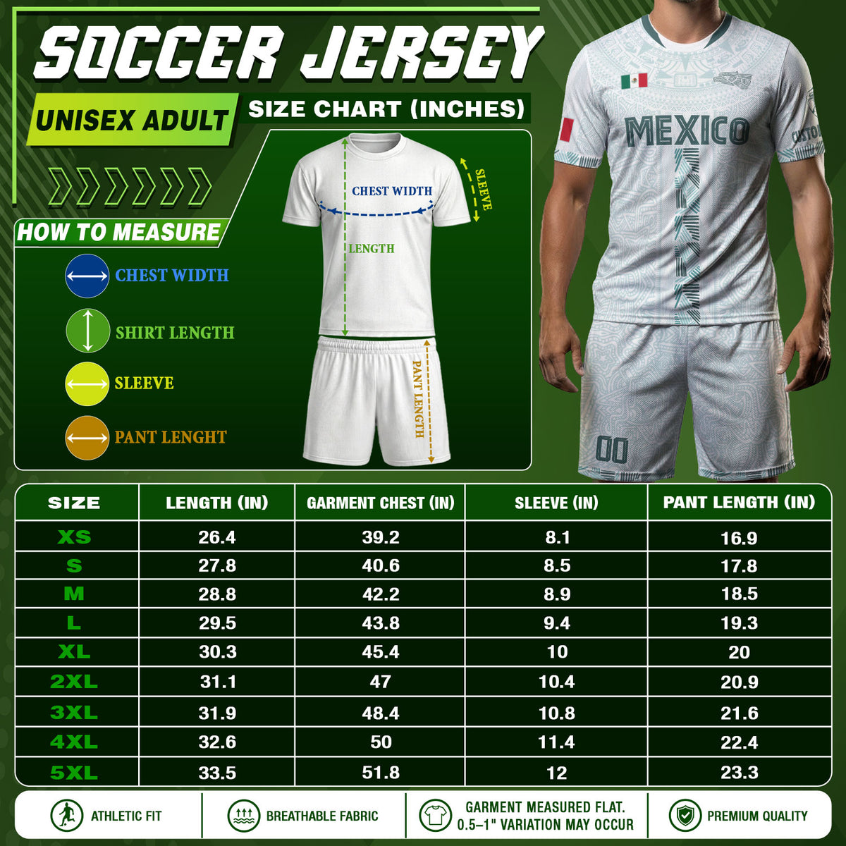 Custom Mexico White Aztec Calendar Design Soccer Jersey