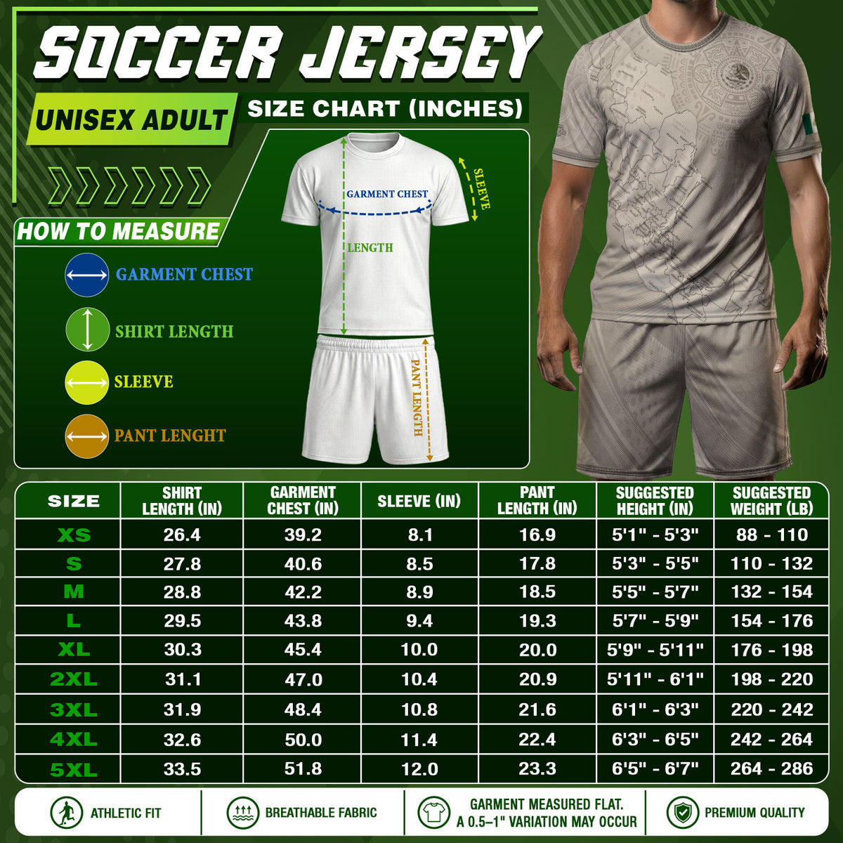 Mexico Beige Map Design Aztec Heritage Pride Soccer Jersey