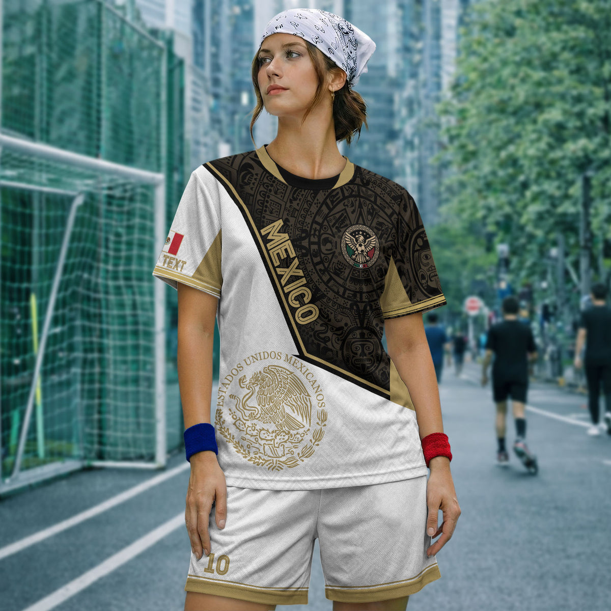 Custom Mexico Soccer Jersey with Name & Number – Aztec Style