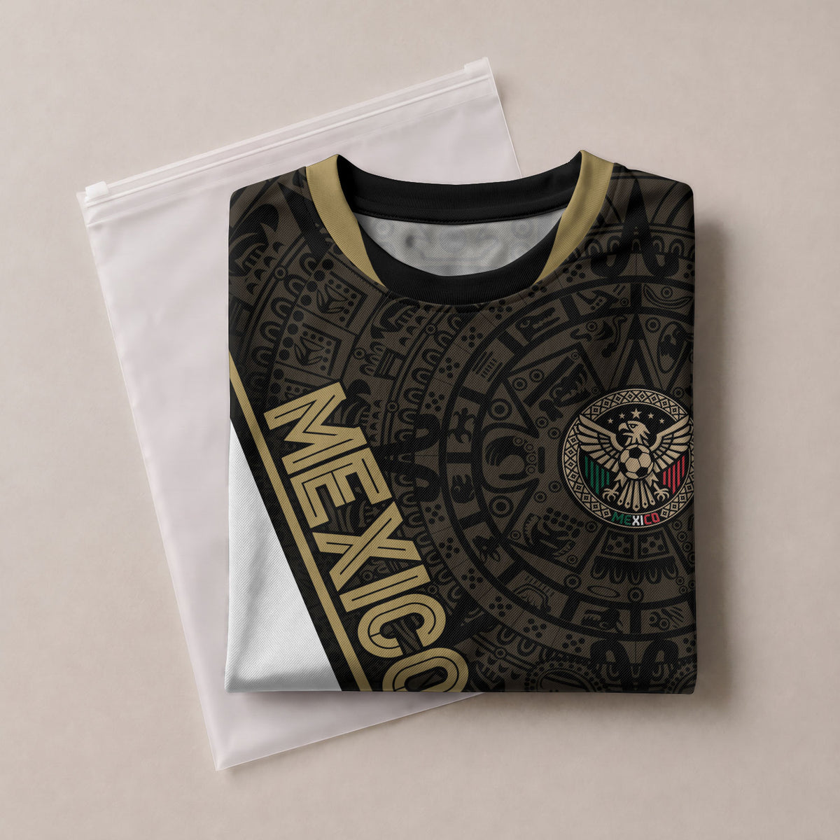 Custom Mexico Soccer Jersey with Name & Number – Aztec Style