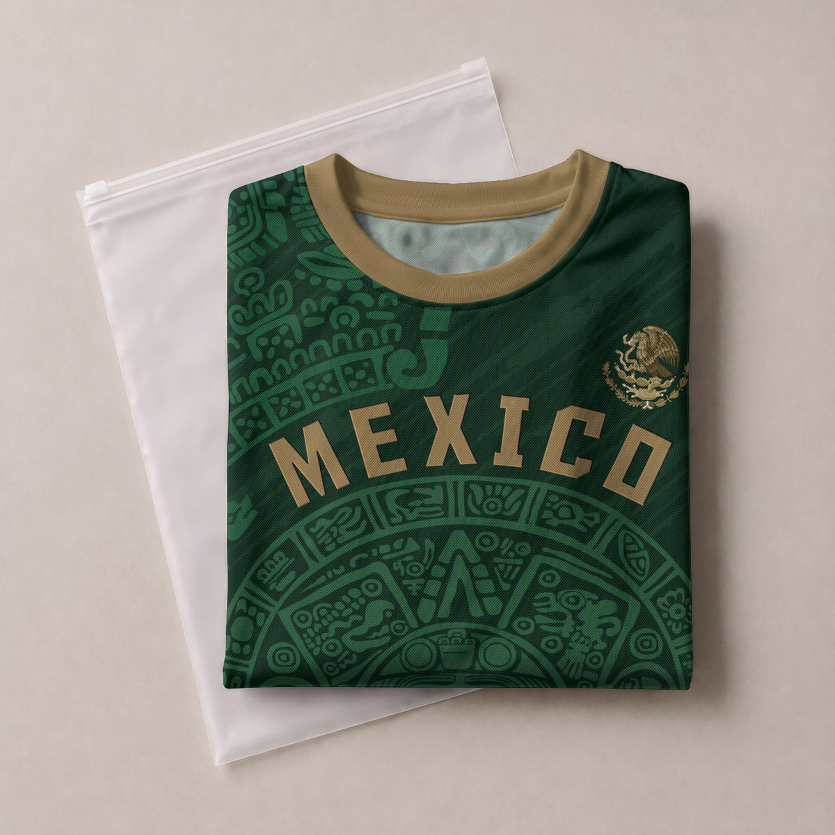 Camiseta de fútbol de México personalizada Calendario Azteca Edición Verde