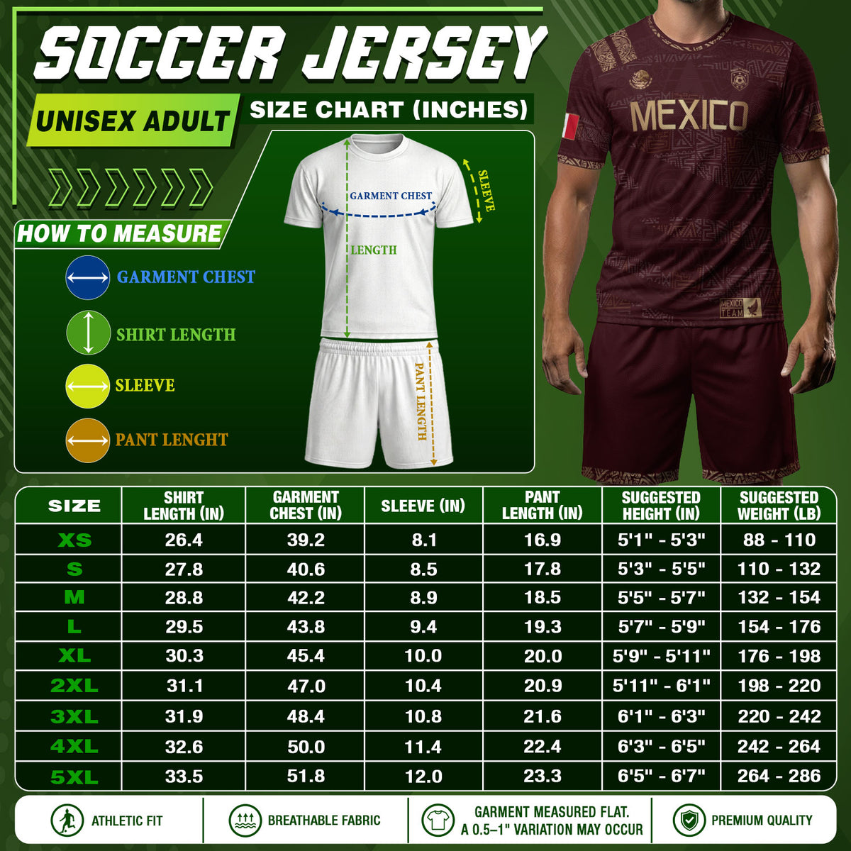 Mexico Soccer Jersey Burgundy Gold Aztec Heritage Eagle Crest (Bundle)