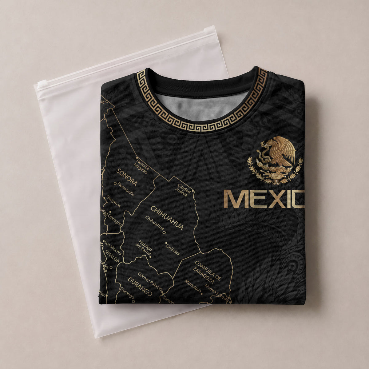 Mexico Soccer Jersey Black Mexico Map - Mexico National Team Fan Football