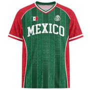 Mexico Soccer Jersey Unisex V Neck Shirt Traditional Mexican Football Fan Apparel