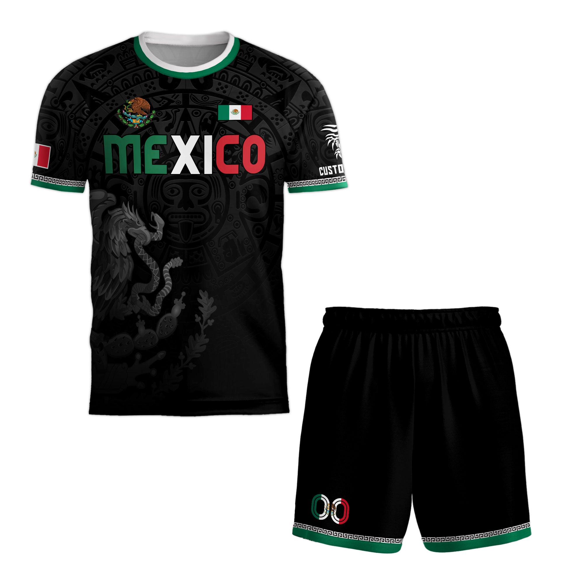 Custom Mexico Aztec Eagle Soccer Jersey