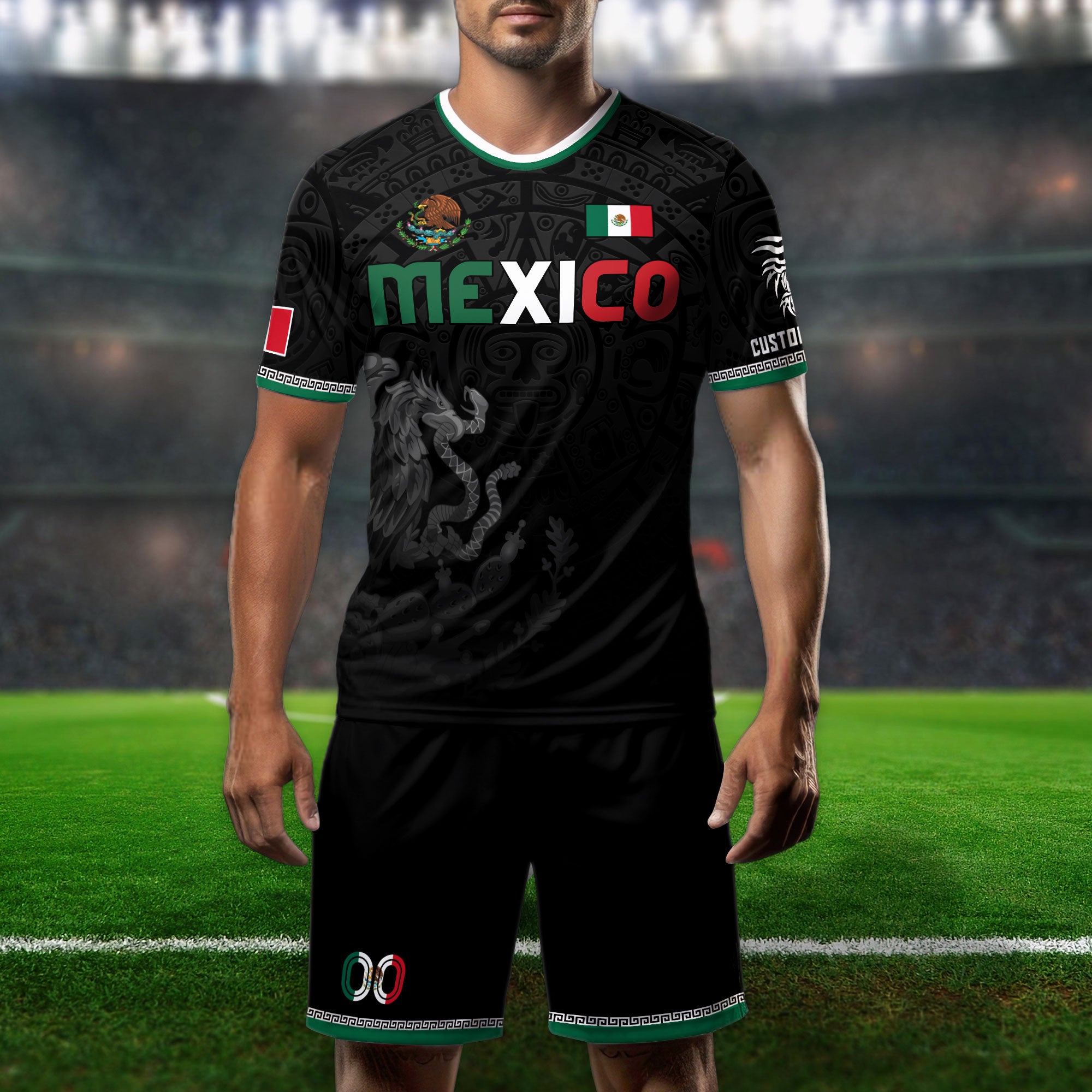 Custom Mexico Aztec Eagle Soccer Jersey