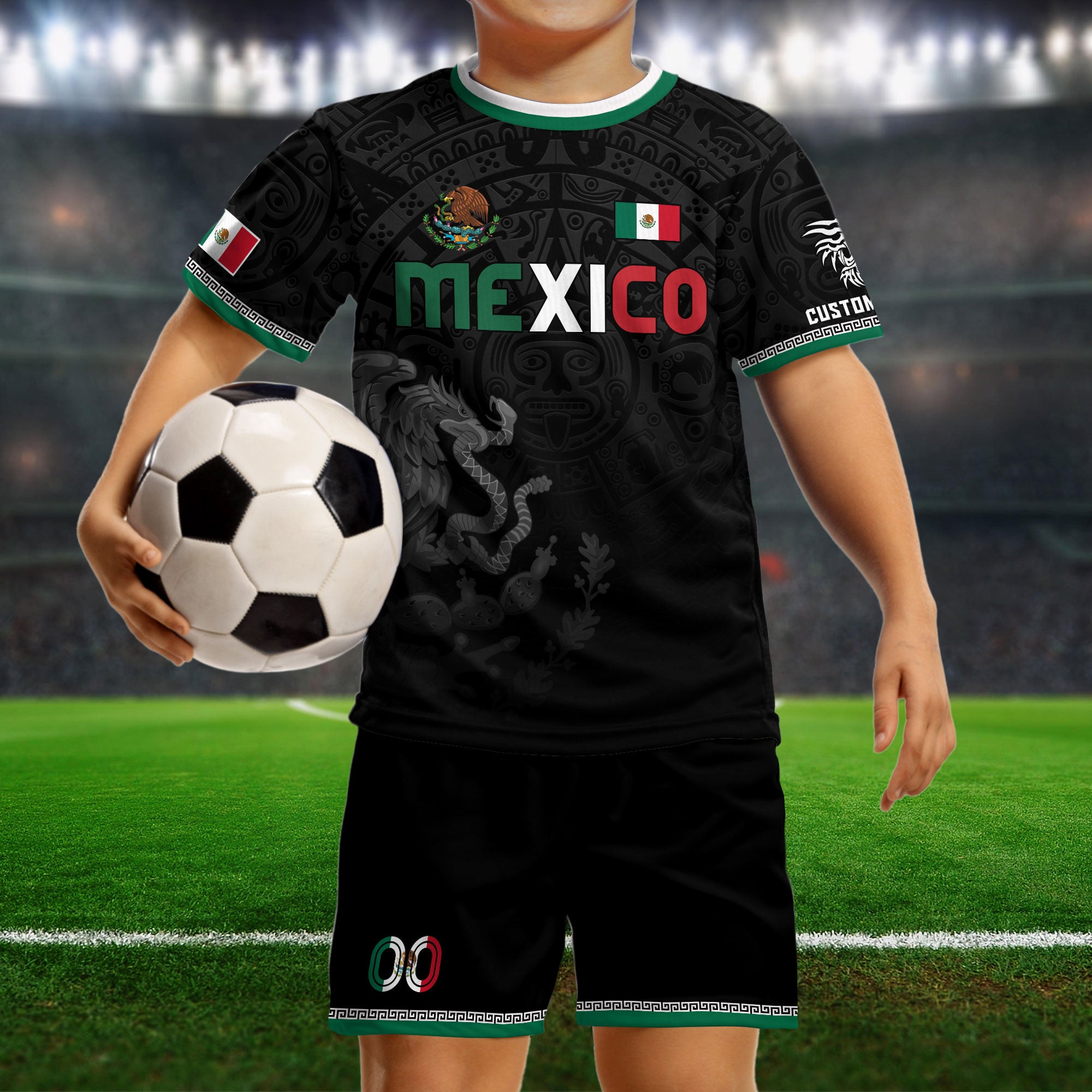 Custom Mexico Aztec Eagle Soccer Jersey