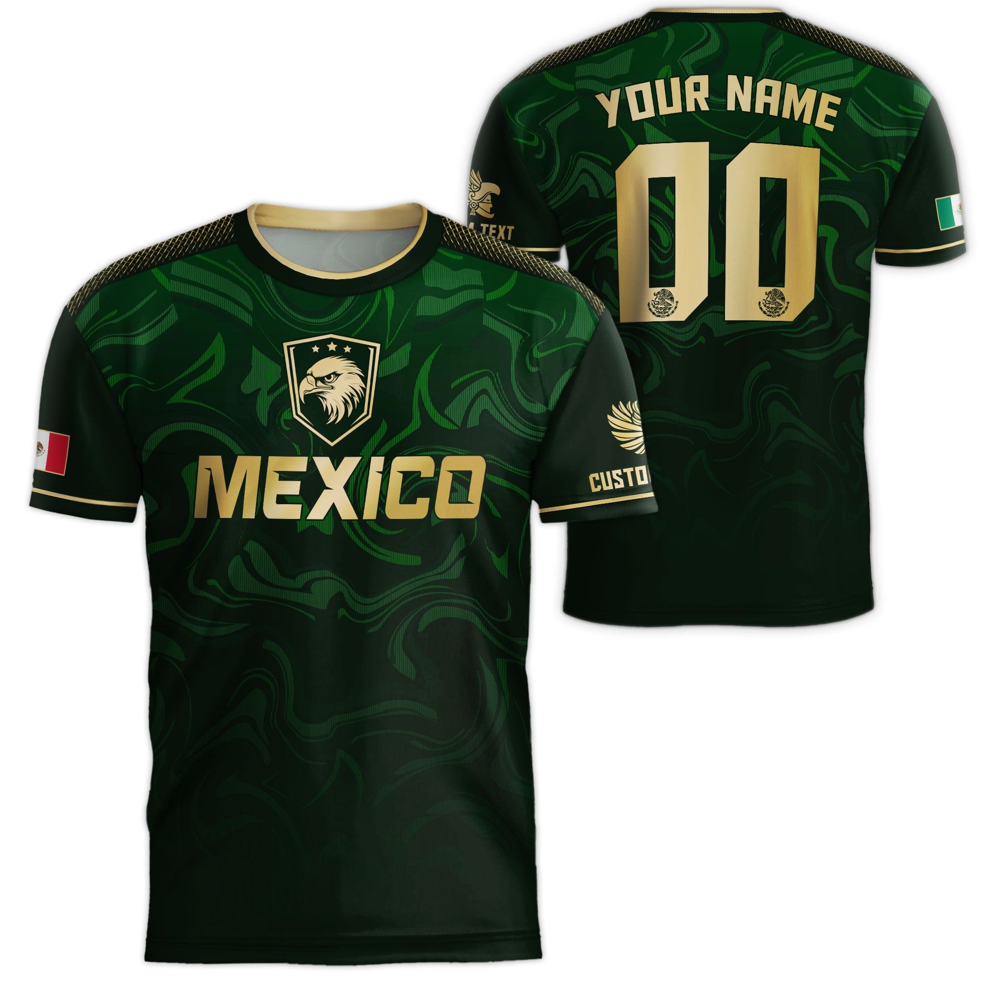 Custom Mexico Green Eagle Soccer Jersey