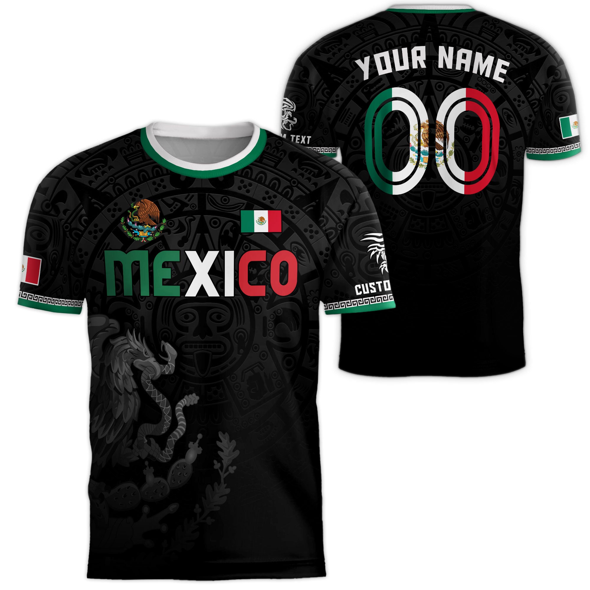 Custom Mexico Aztec Eagle Soccer Jersey