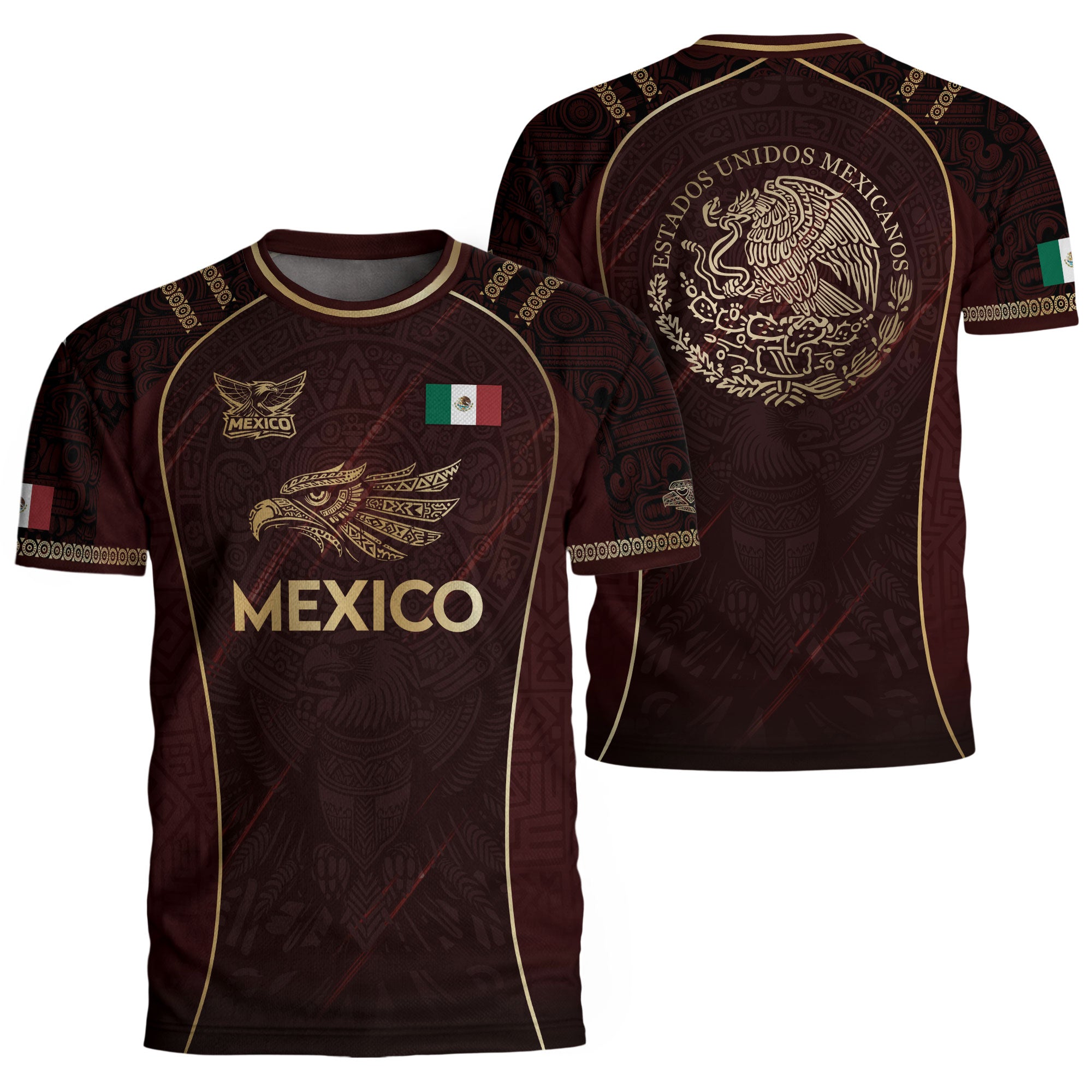 Mexico Cultural Heritage Soccer Jersey Red And Gold, Pride Beyond the Game