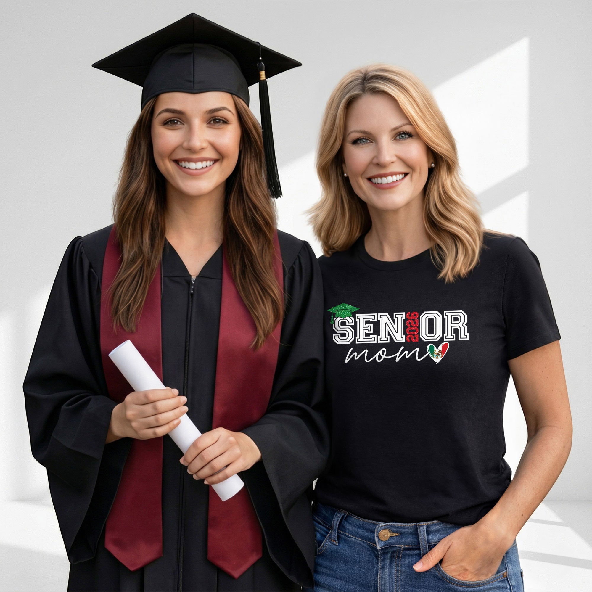 Senior Family 2026 T-Shirt Black Mexico Heart Graduation - Graduation Gift Tee