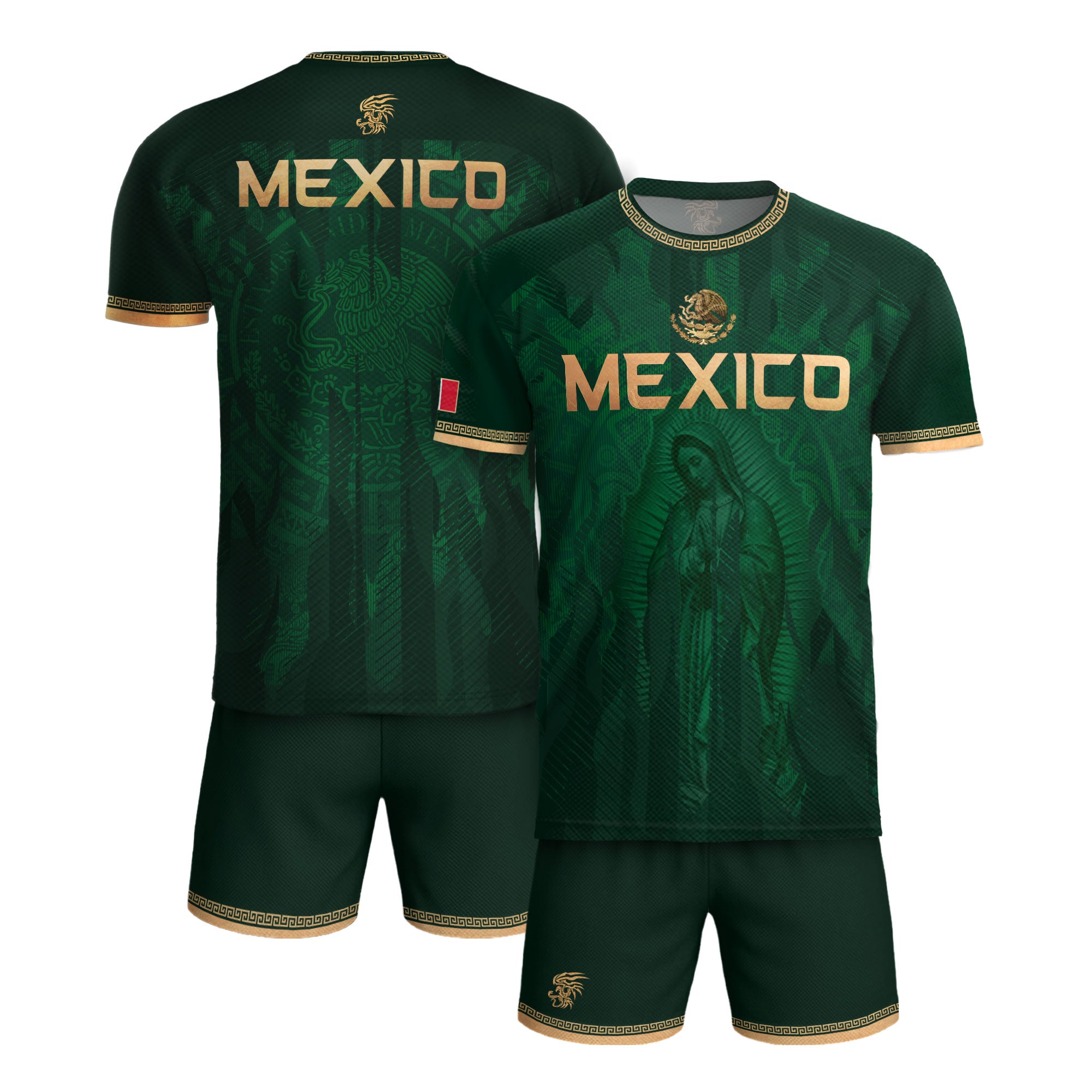 Mexico Soccer Jersey Men Green Virgen De Guadalupe Football Shirt