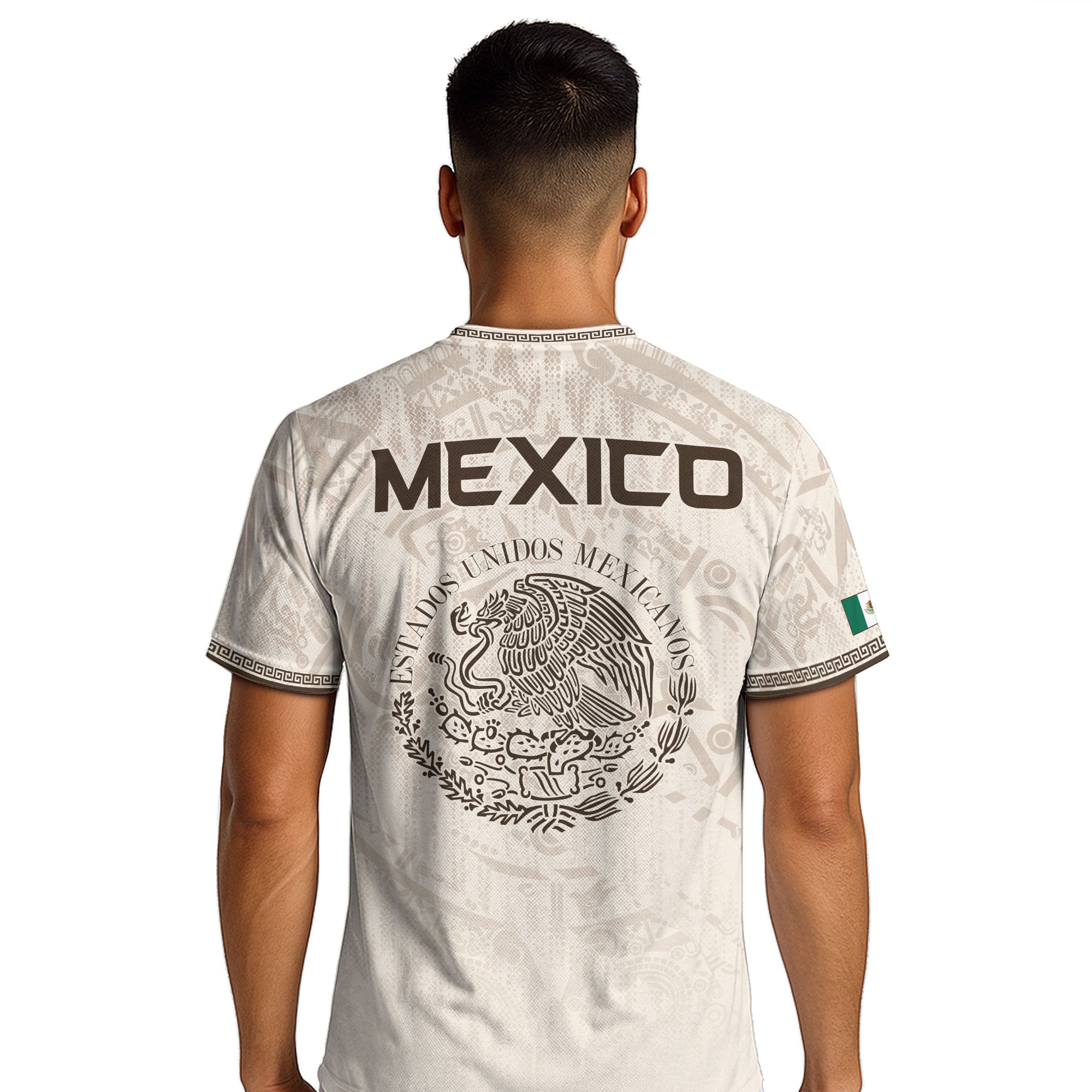 Mexico Soccer Jersey White Aztec Eagle & Snake - Premium National Team Football Shirt