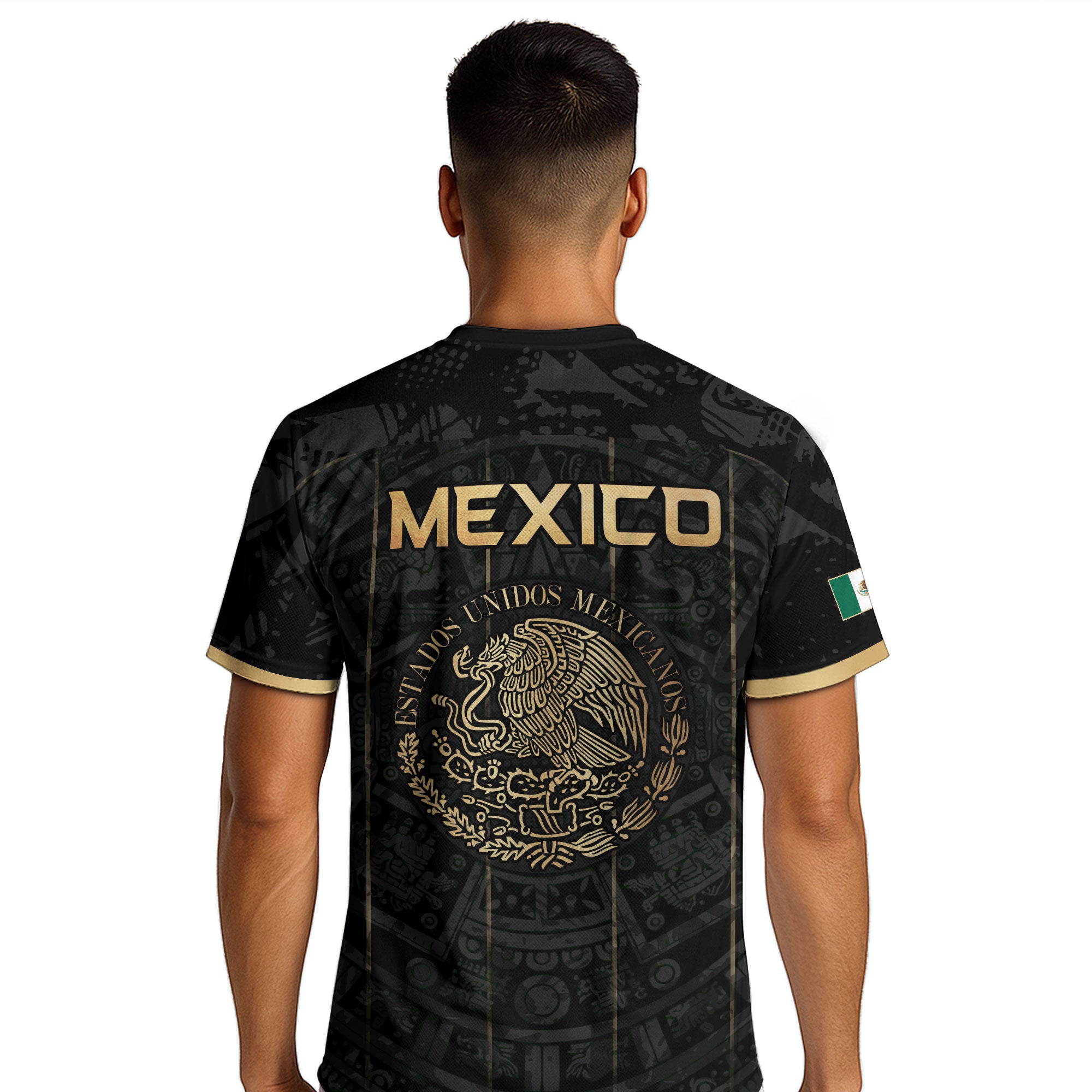 Men's Cream Beige Mexico Eagle Graphic T-Shirt – Aztec Inspired Heritage Print Tee