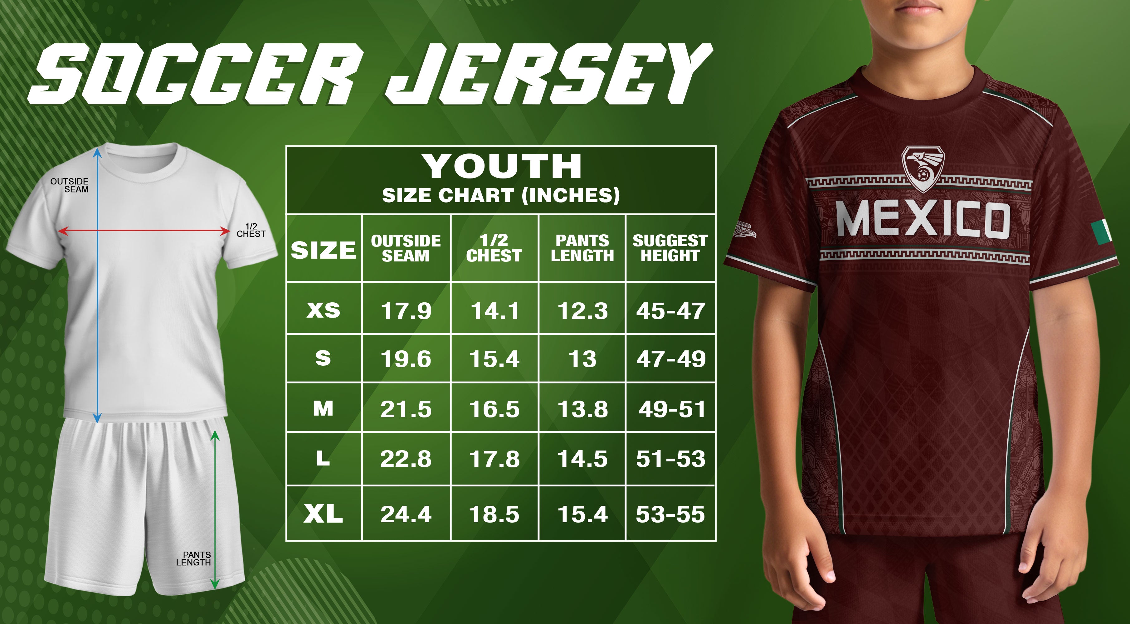 Mexico Soccer Jersey Youth Maroon Aztec Eagle Football Shirt Classic Fan Wear