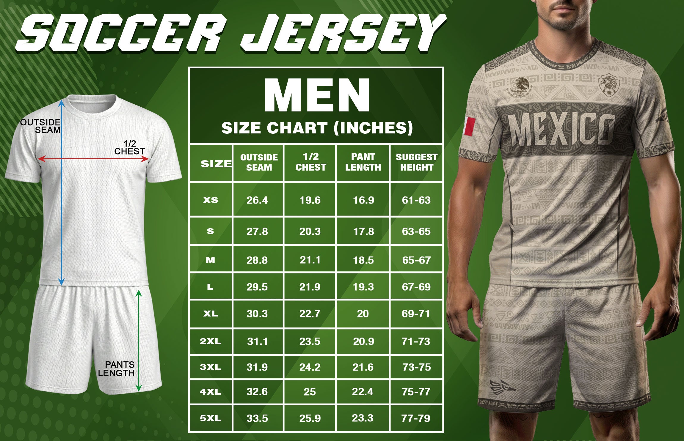 Mexico Coat of Arms Beige Aztec Mayan Tribal Geometric Pattern Heritage Soccer Jersey