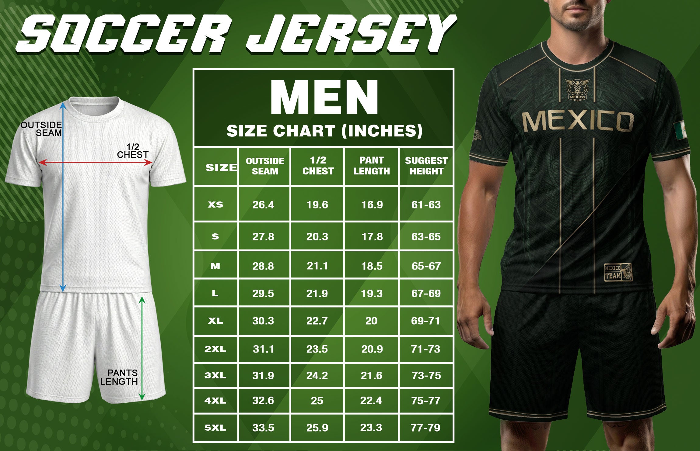 Camiseta de fútbol premium con emblema de águila azteca verde y dorado de México