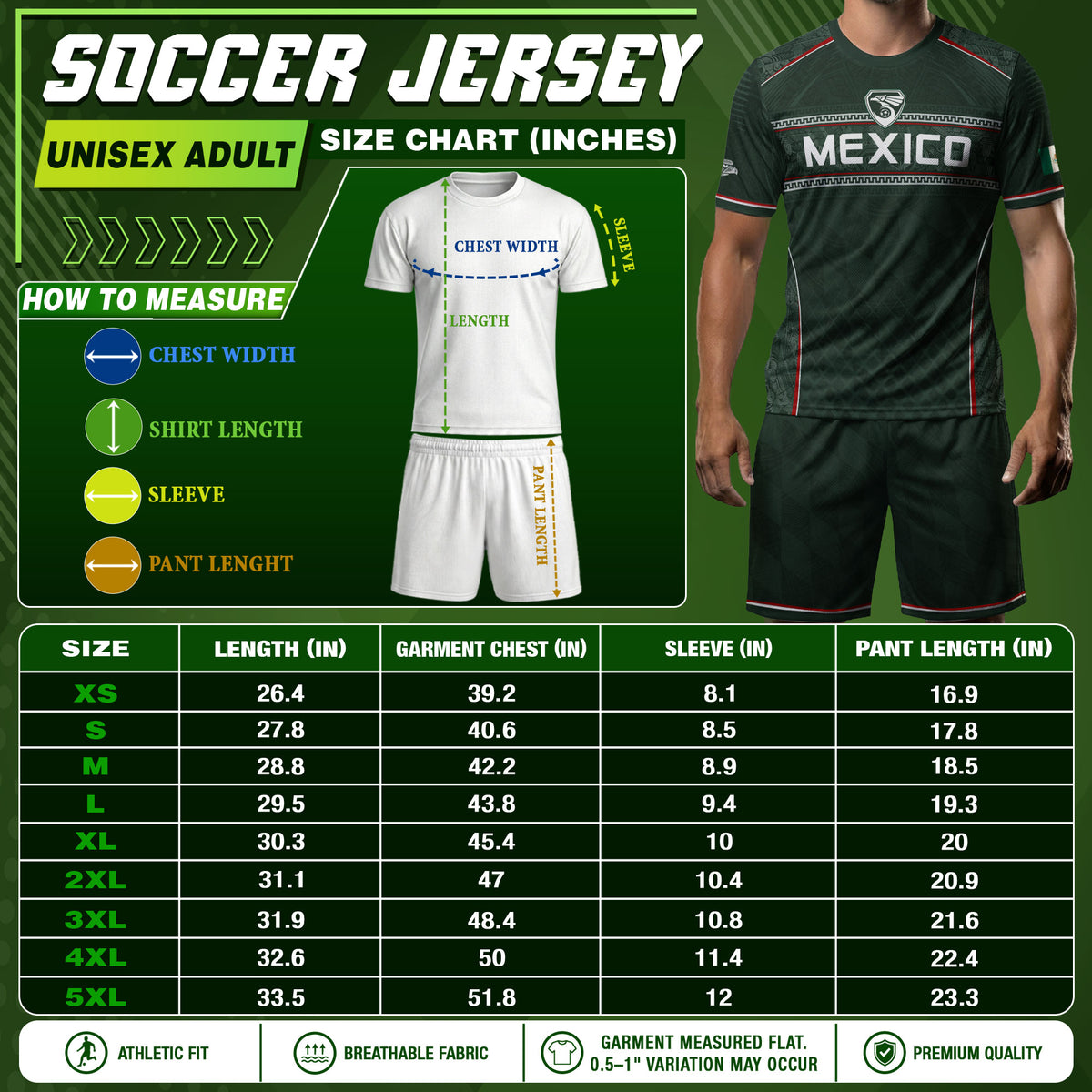 Mexico Soccer Jersey Green National Team Style Football Men Shirt Eagle Crest Fan Tee