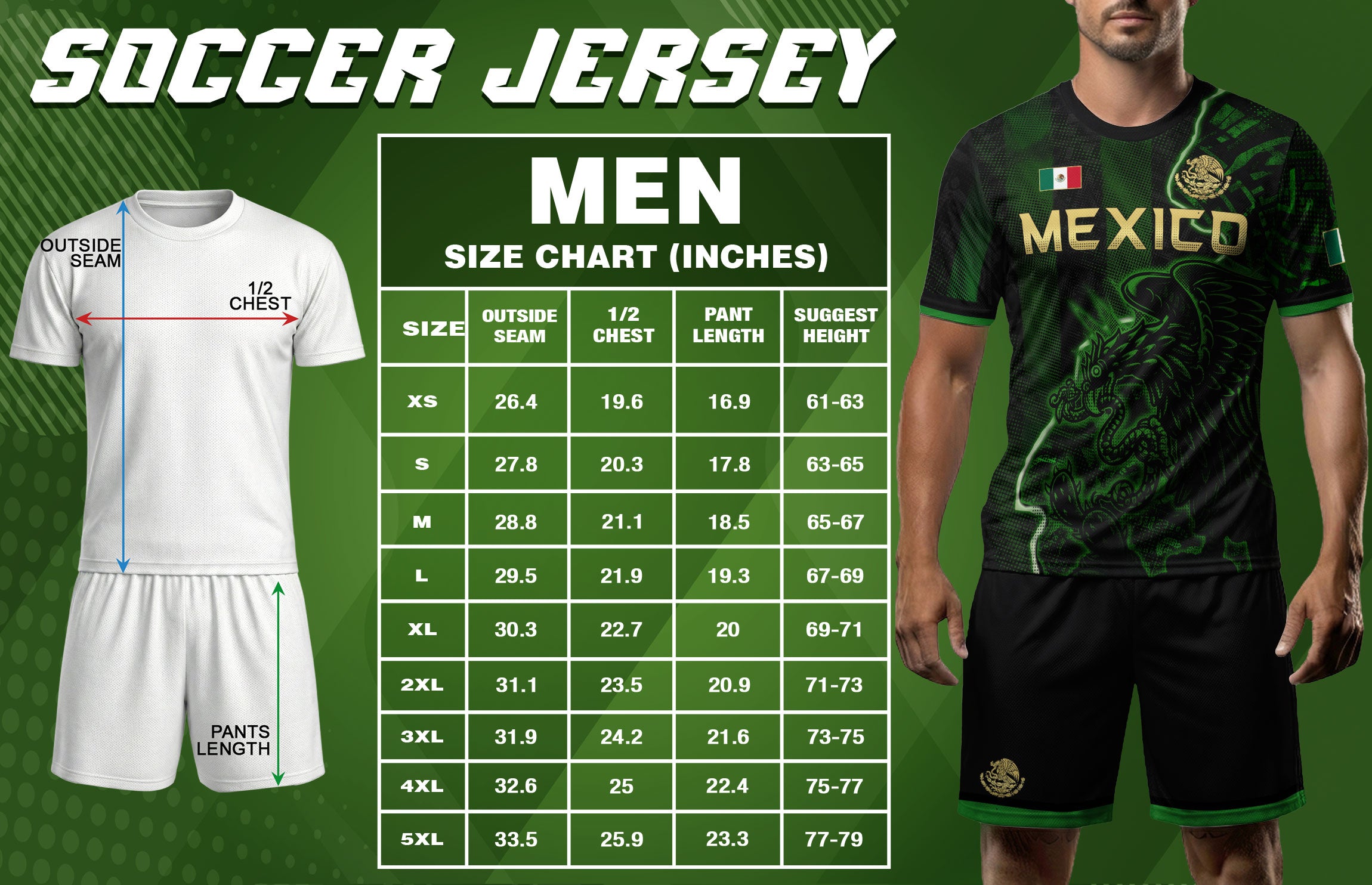 Mexico Soccer Jersey Green Black Electric Eagle - Mexico National Team Fan Heritage Shirt For Men, For Women