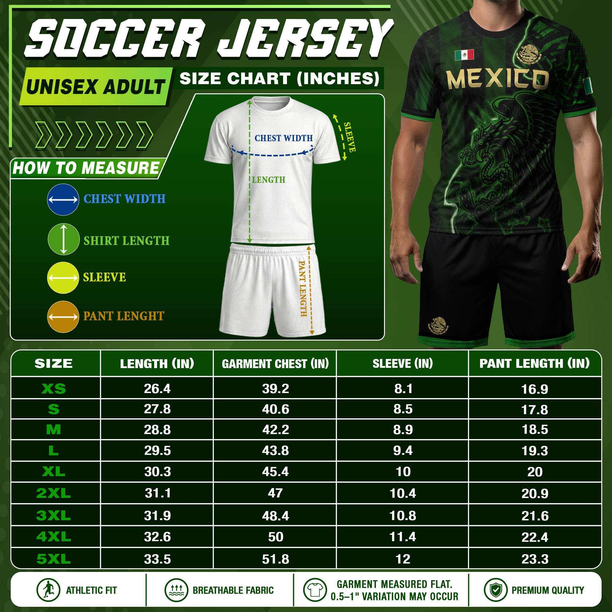 Mexico Soccer Jersey Green Black Electric Eagle - Mexico National Team Fan Heritage Shirt For Men, For Women