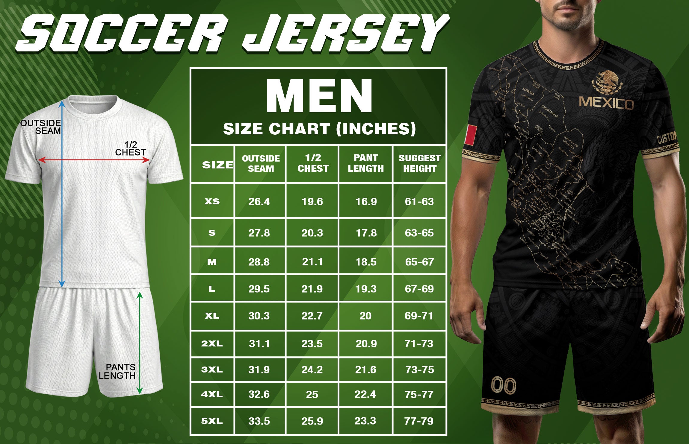 Mexico Soccer Jersey Custom Name - Black & Gold Mexico Map Heritage Football Shirt