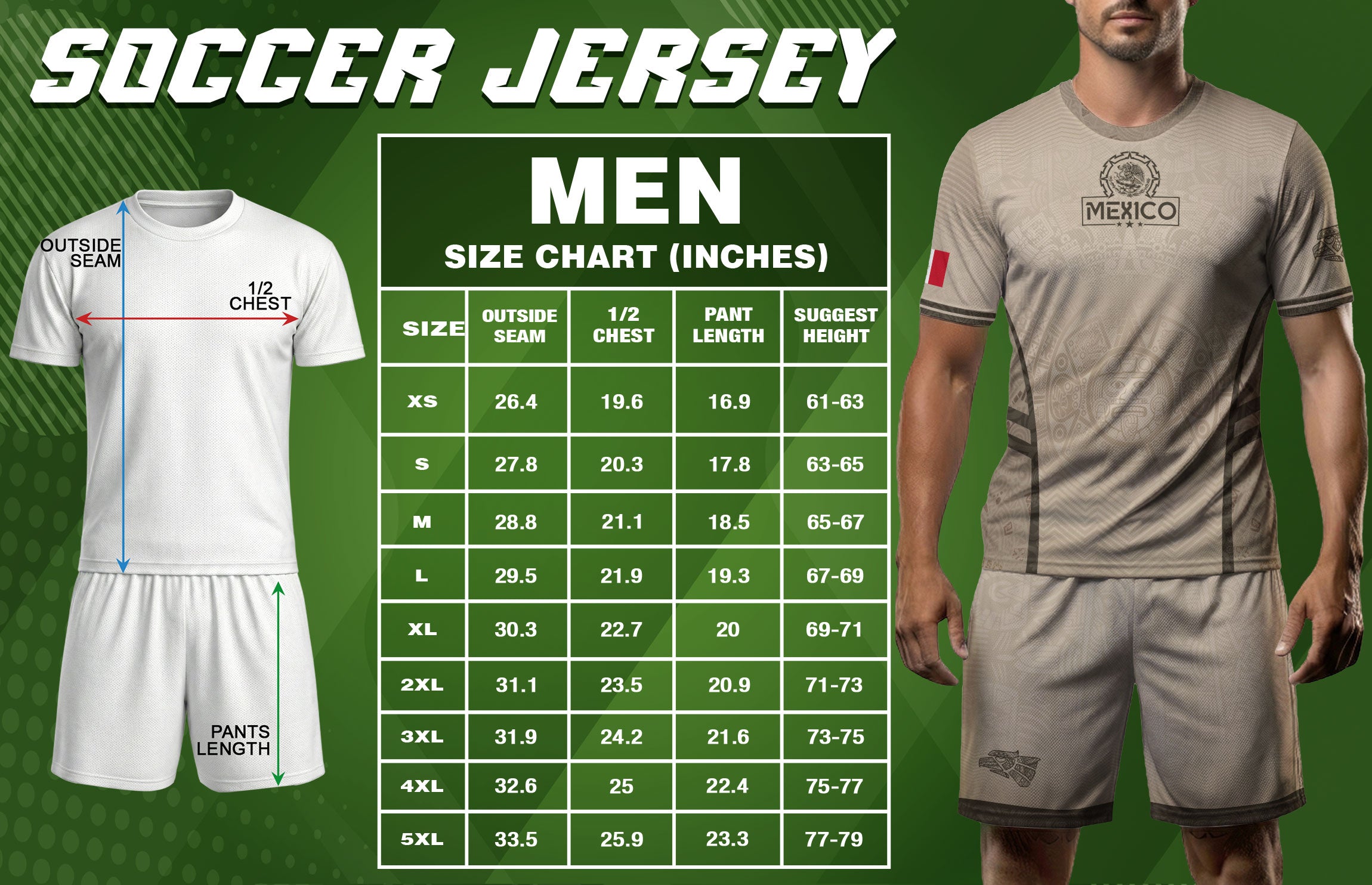 Camiseta de fútbol premium con emblema de águila azteca verde y dorado de México