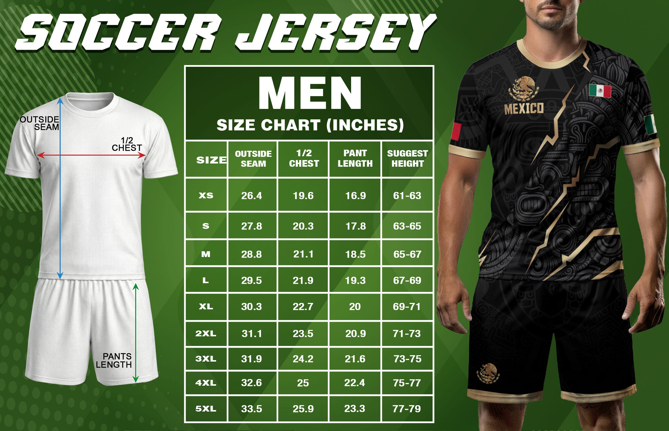 Camiseta de fútbol de la herencia del guerrero azteca del águila dorada negra de México