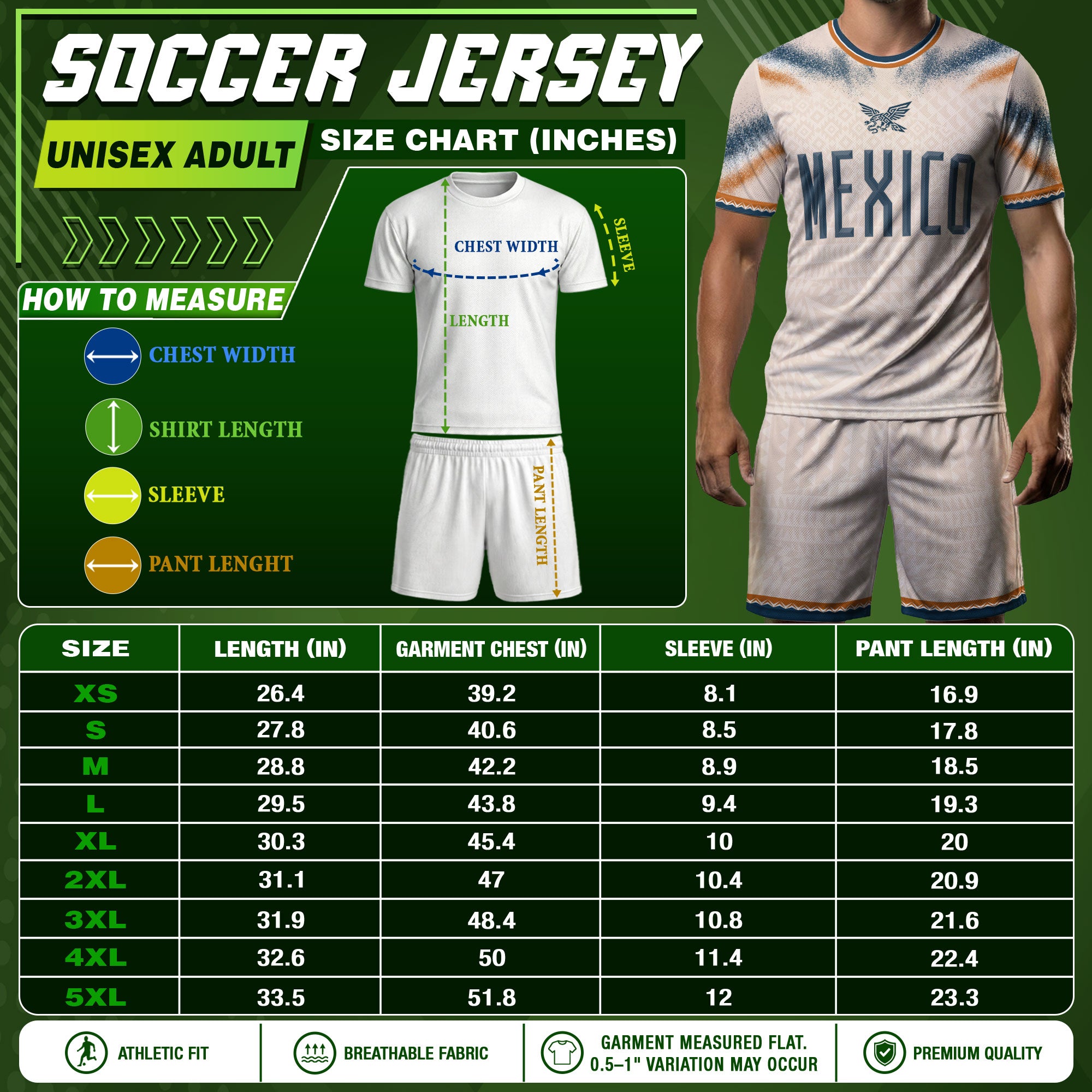 Mexico Soccer Shirt Beige Breathable Fabric Graphic Print Sport Training Jersey Tee