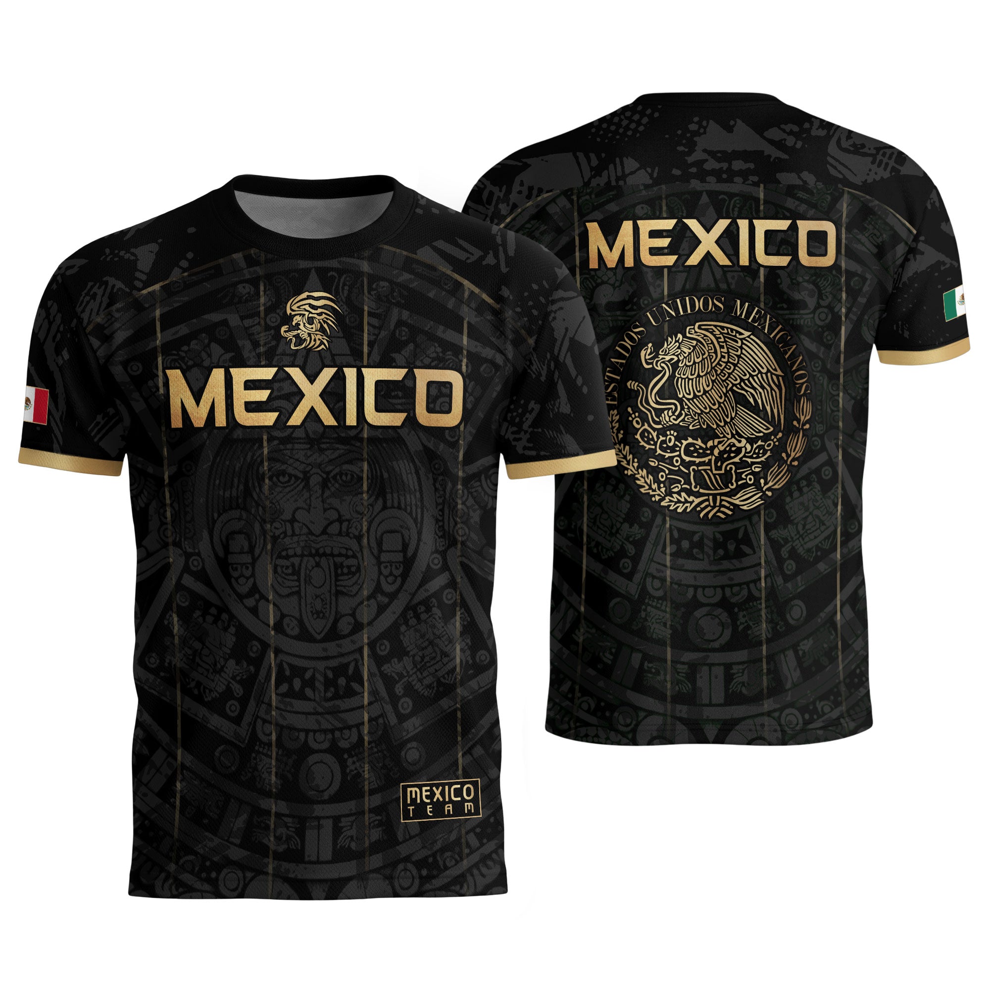 Men's Cream Beige Mexico Eagle Graphic T-Shirt – Aztec Inspired Heritage Print Tee