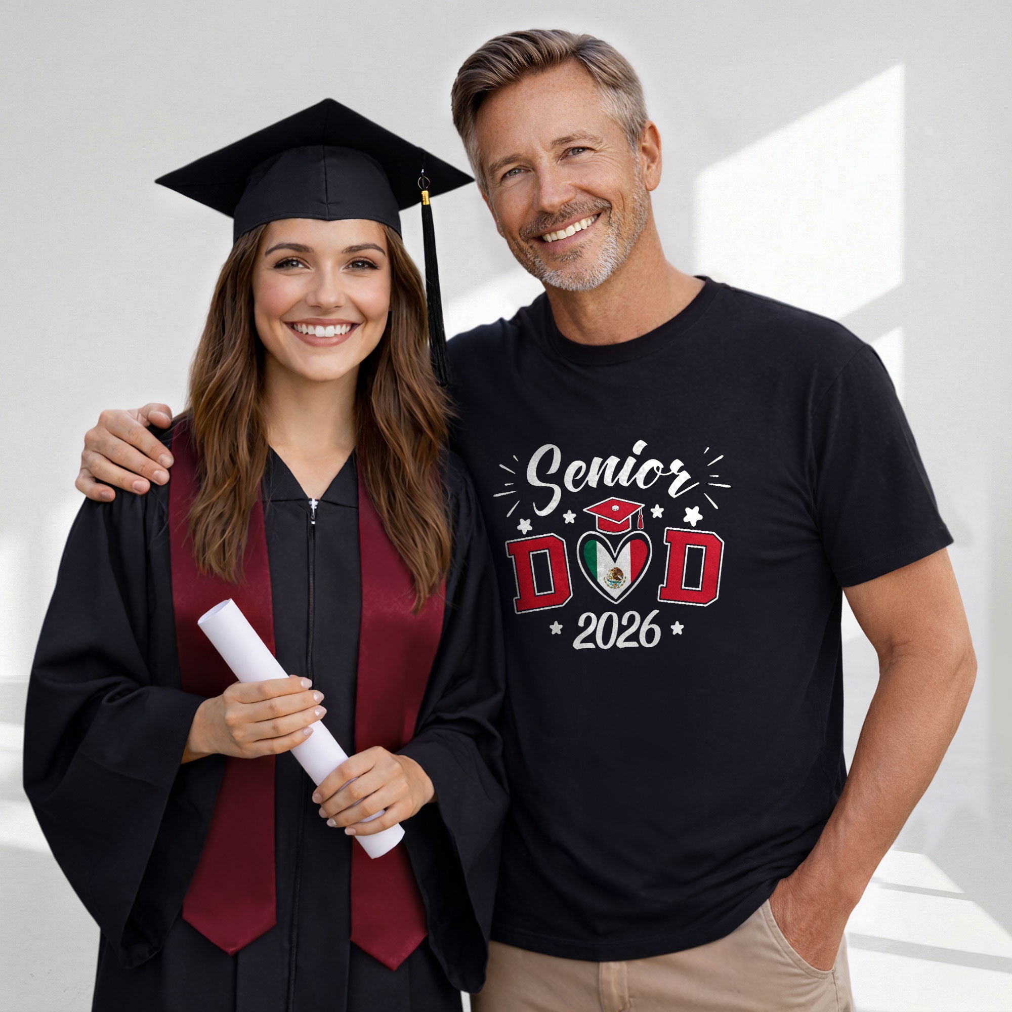 Senior Family 2026 Mexico Flag Heart Shirt - Proud Mexican Graduate T-Shirt..