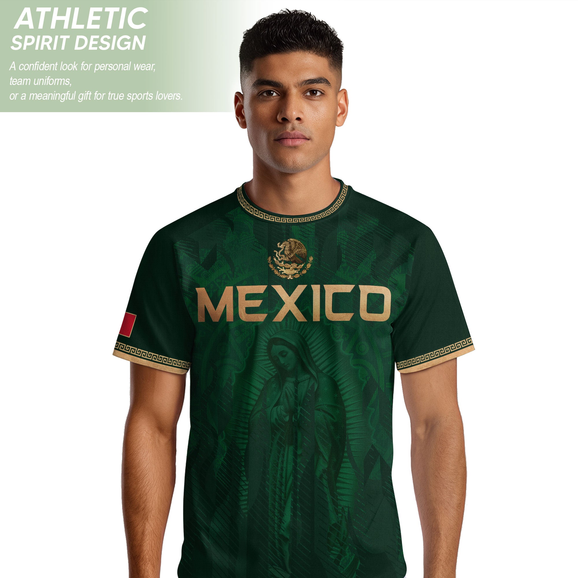 Mexico Soccer Jersey Men Green Virgen De Guadalupe Football Shirt