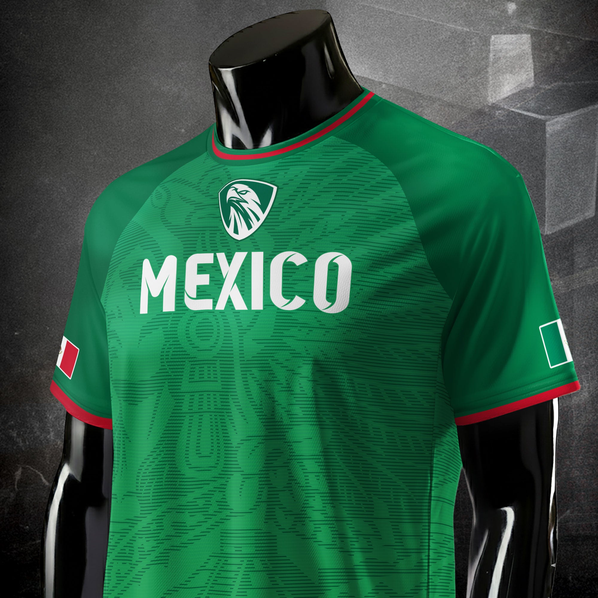 Mexico Green National Emblem Heritage Soccer Jersey
