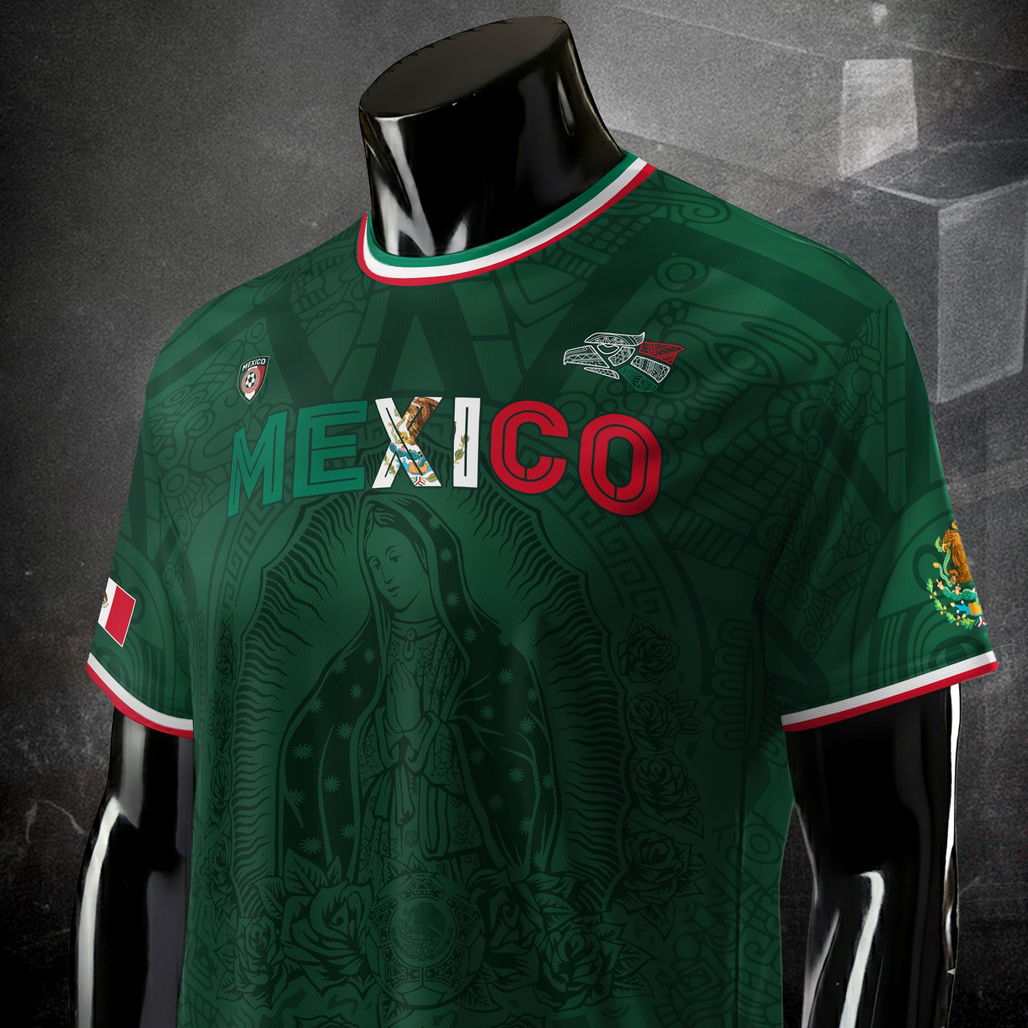 Mexico Virgin Of Guadalupe Green Heritage Soccer Jersey