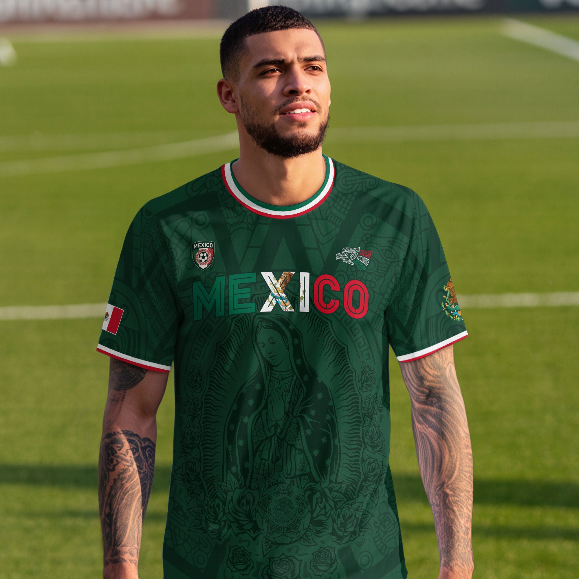 Mexico Virgin Of Guadalupe Green Heritage Soccer Jersey