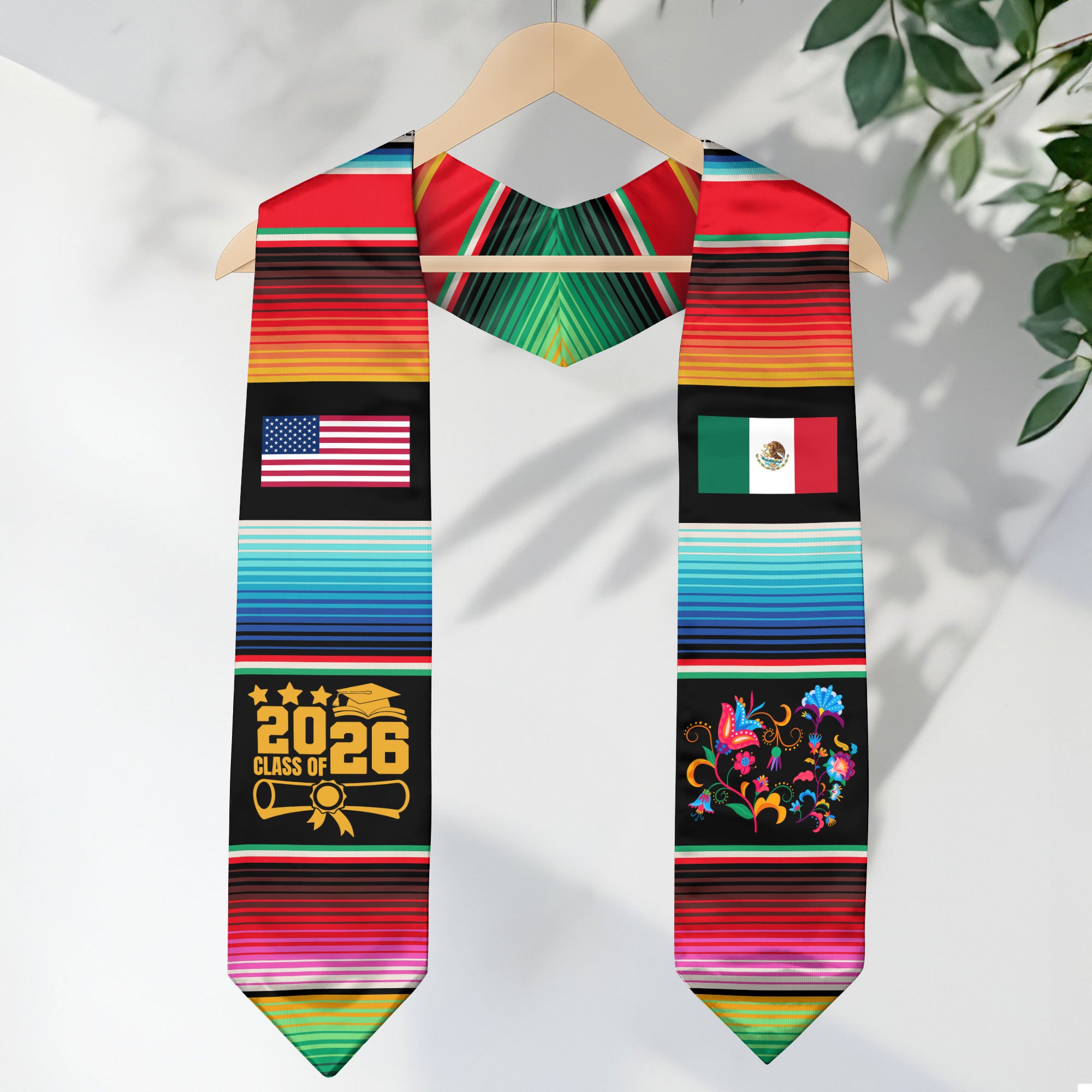 Graduation Sash Mexico 2026, Mexican Stole for Proud Graduate