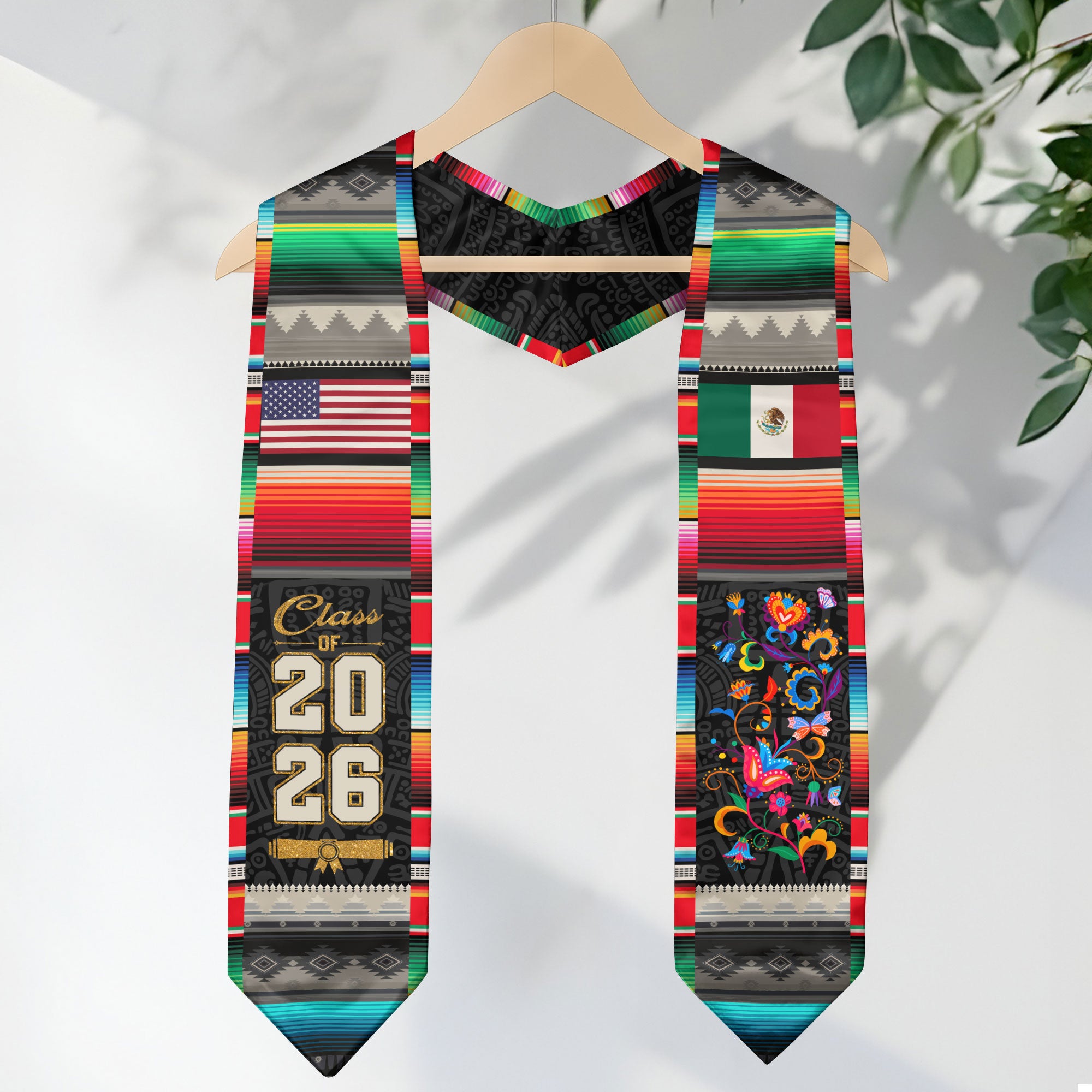 Mexican Stole 2026 Graduation, Mexico Sash for High School and College, Class of 2026