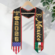 Mexico Stole 2026 Graduation, Mexican Sash for Graduation Ceremony, Class of 2026 Gift