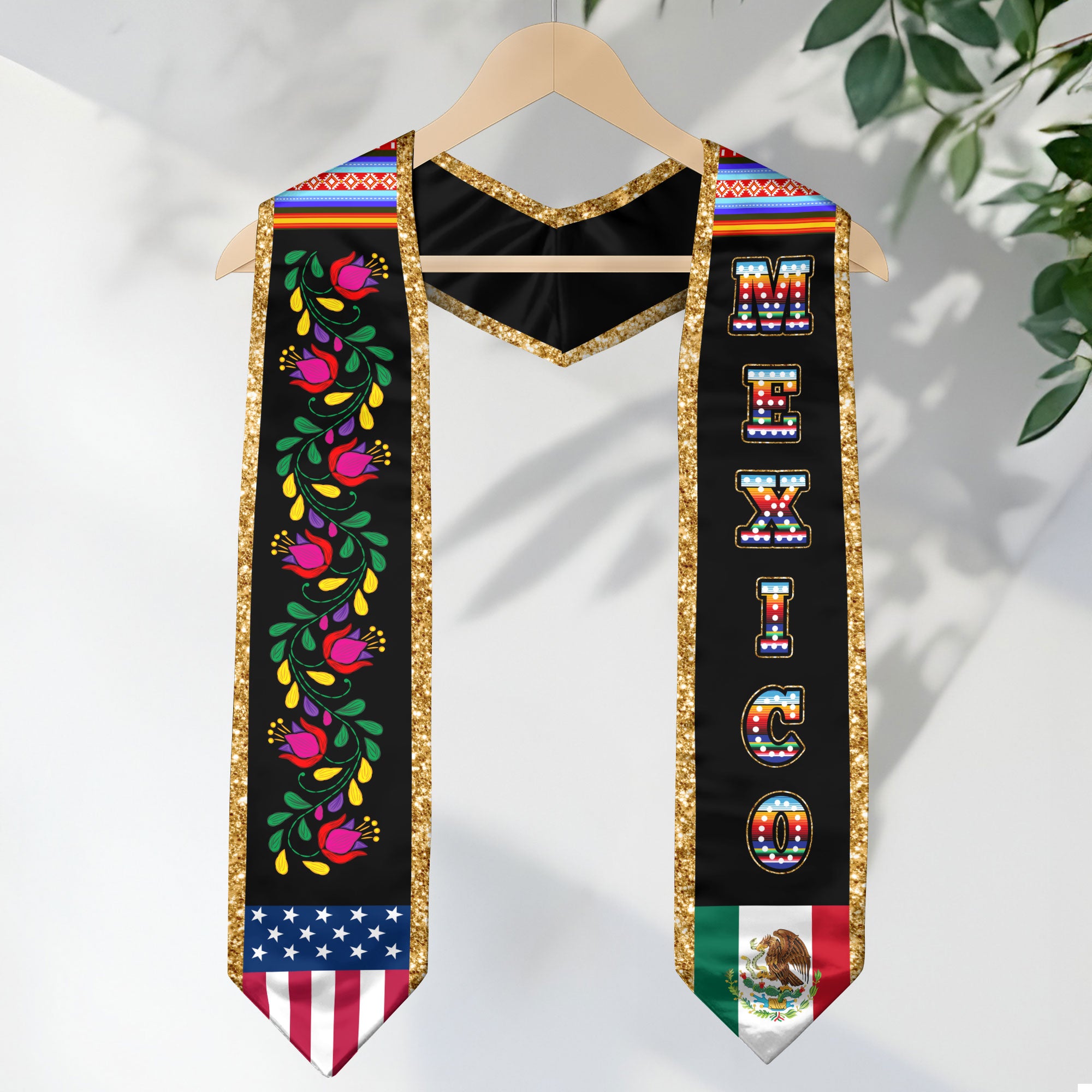 Mexican Sash for Graduation 2026, Mexico Stole for Senior Ceremony, Class of 2026