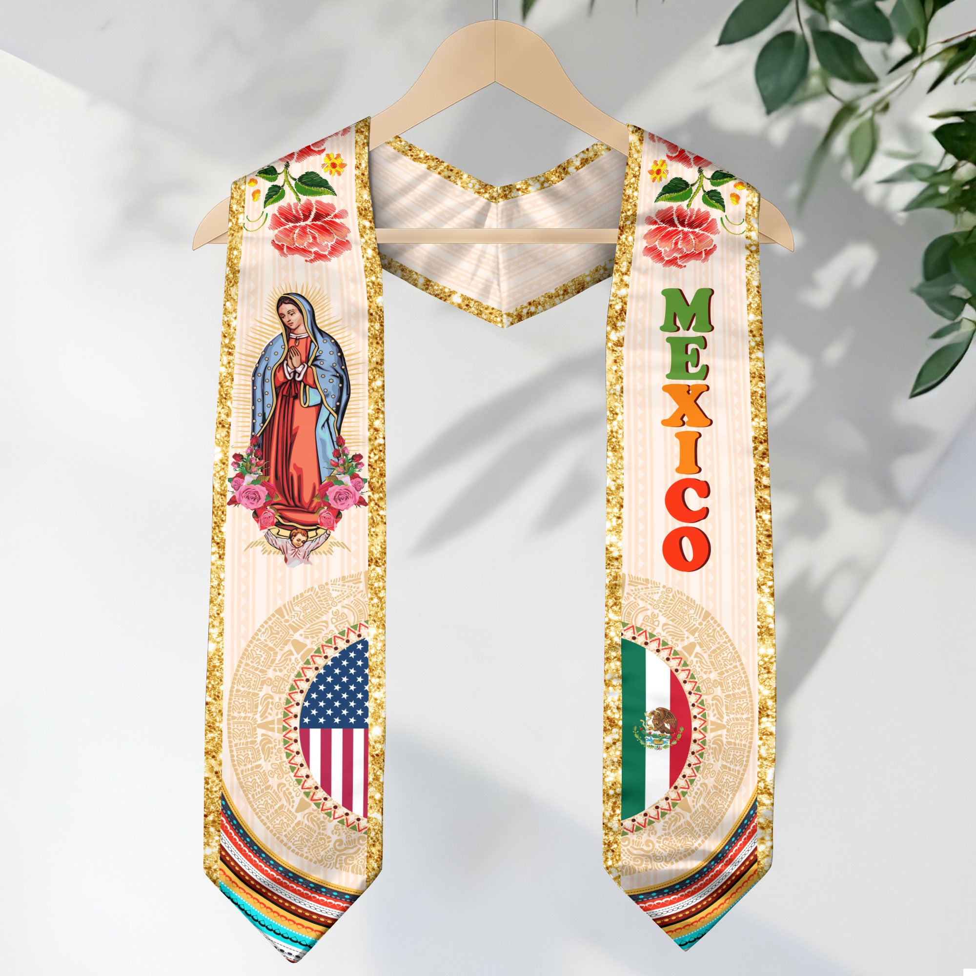 Mexico Sash 2026, Mexican Graduation Stole for High School and College, Senior Class