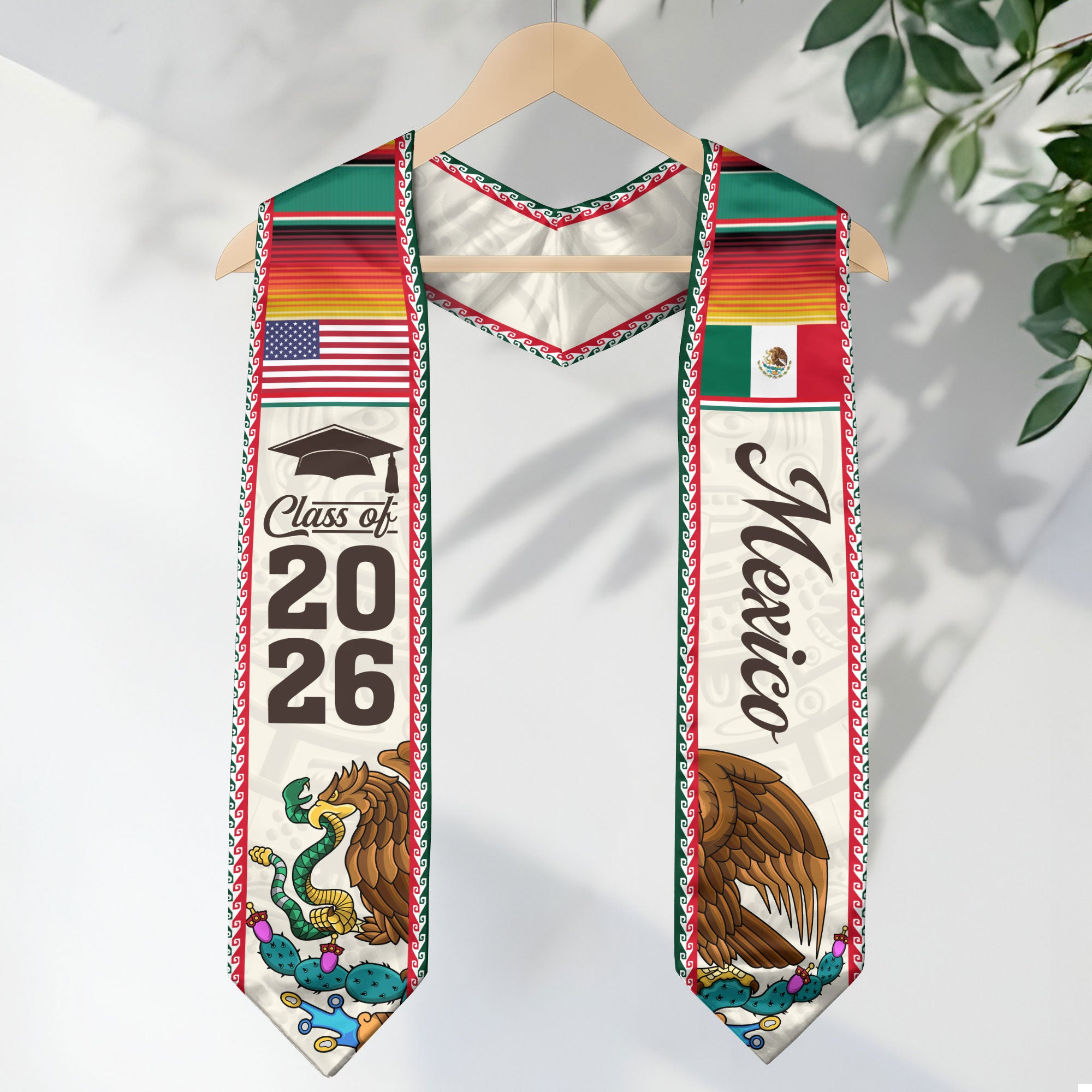 Mexican Sash Stole Mexico 2026, Class of 2026 Senior Stole