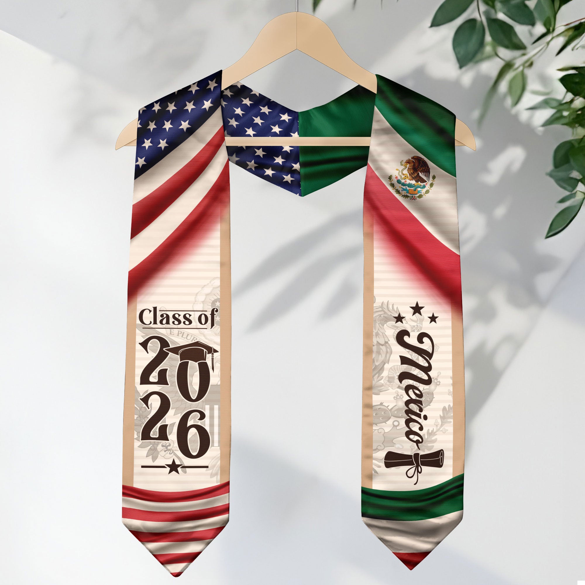 Mexican Graduation Sash Mexico 2026, Stole for Graduate Ceremony