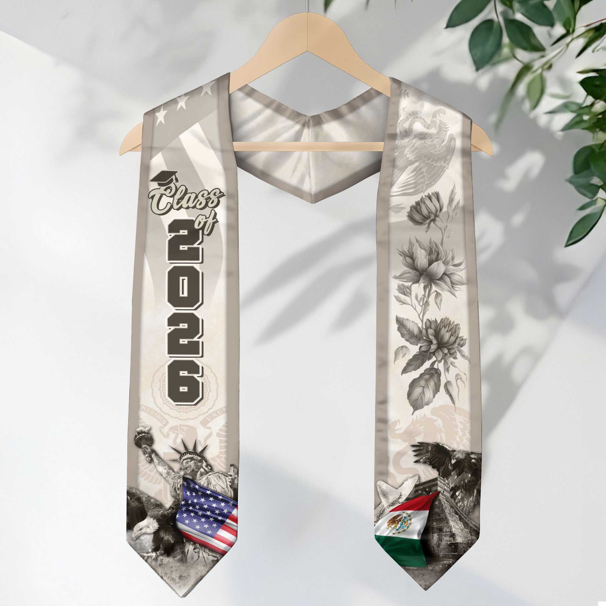 Mexico Graduation Sash 2026, Mexican Stole for Graduate Celebration