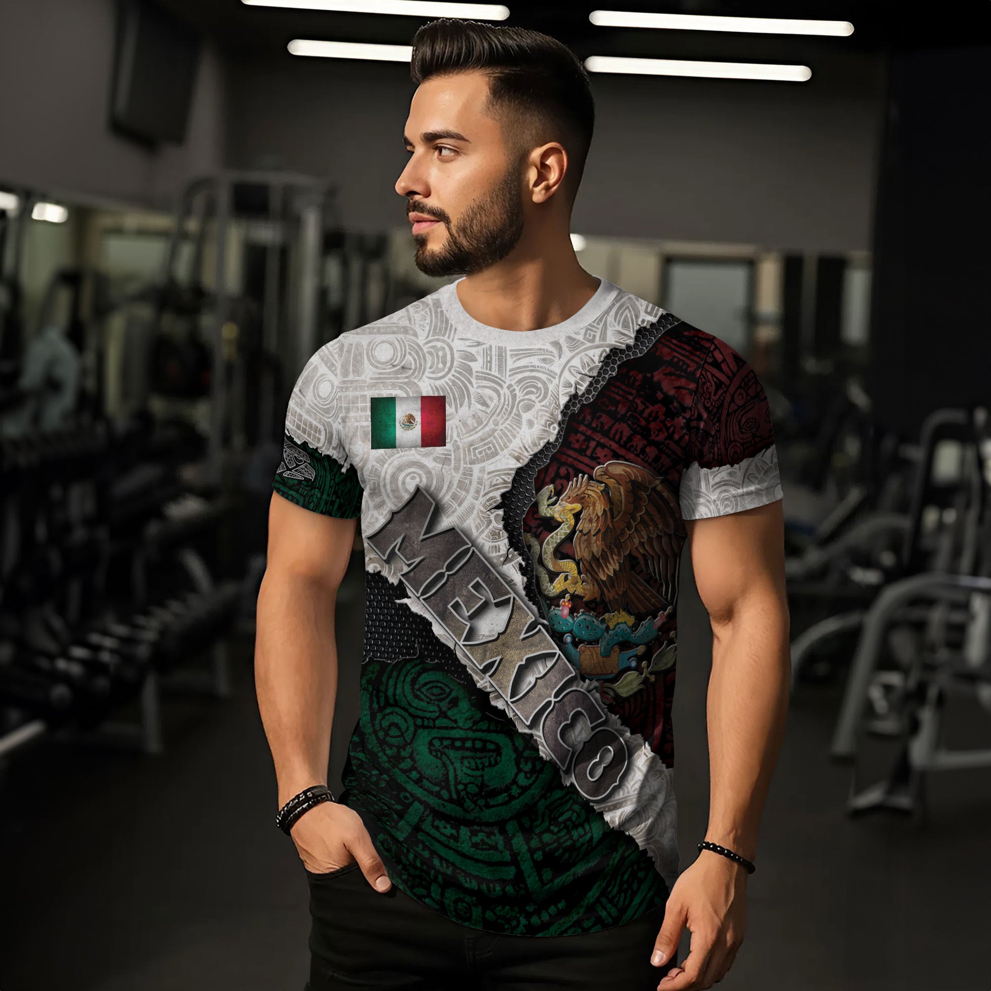 Mexico Flag Aztec Eagle Heritage Pride Warrior Legacy Shirt