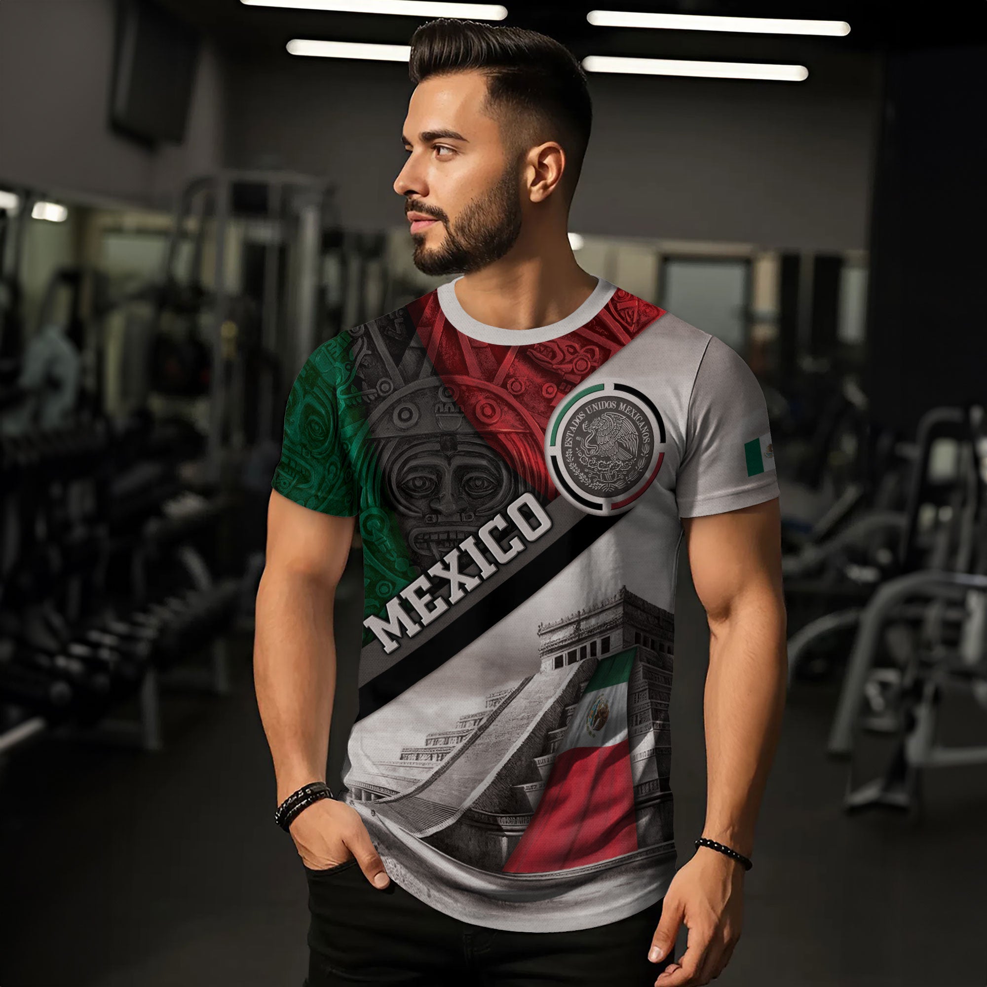 Mexico Flag Pyramid Aztec Heritage Pride Warrior Spirit Legacy Shirt