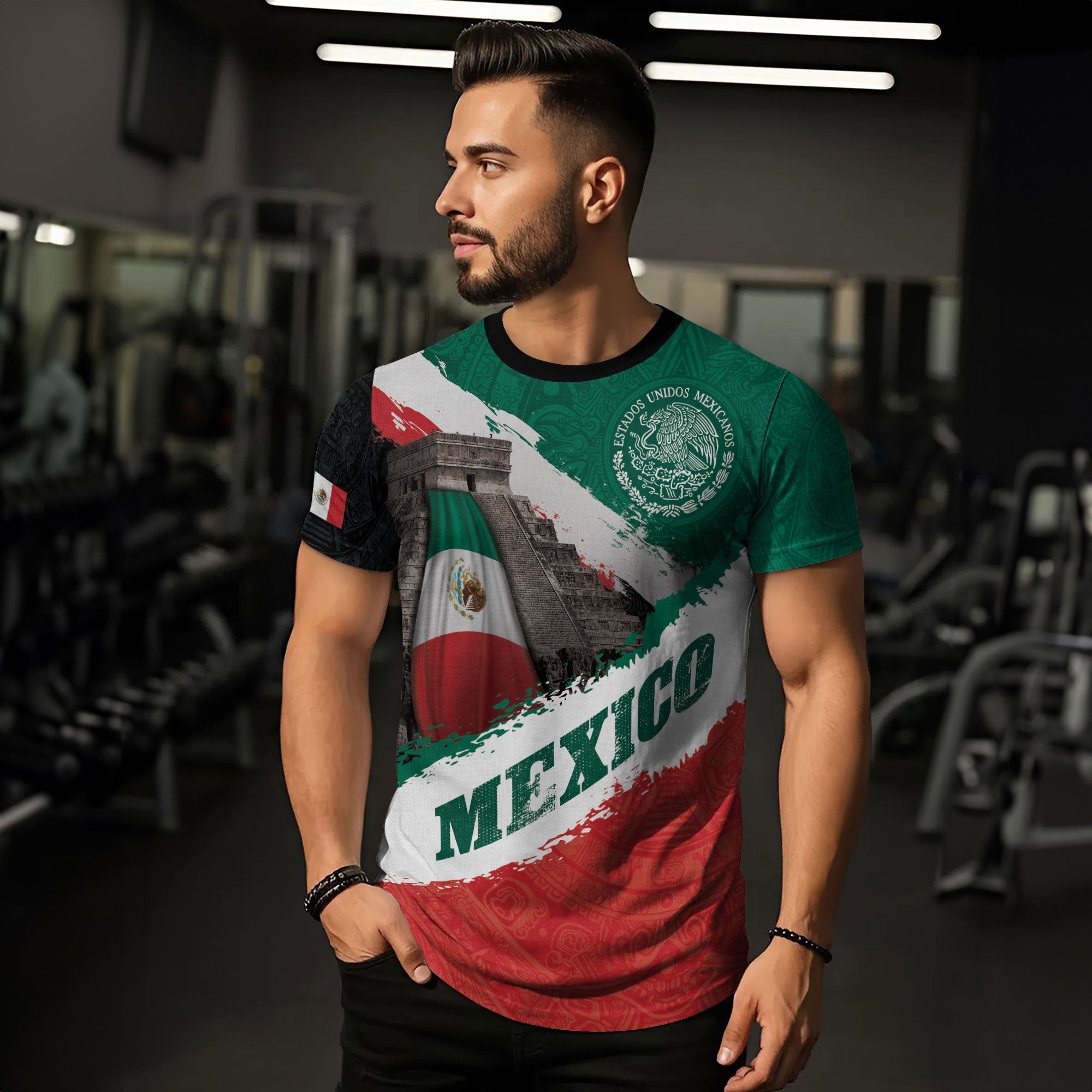 Mexico Flag Pyramid Eagle Aztec Heritage Pride Warrior Spirit Shirt