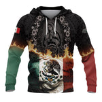 Mexico Flag Guadalupe Eagle Heritage Flame Faith Warrior Pride Hoodie