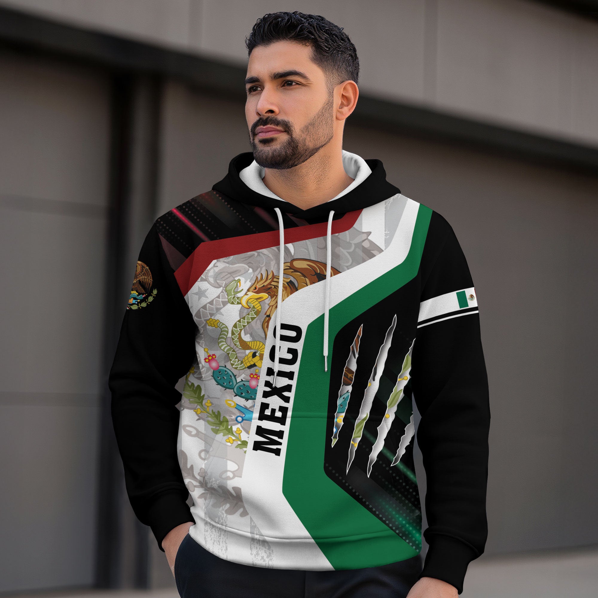 Sudadera con capucha del calendario azteca de piedra solar de México, símbolo antiguo, herencia, orgullo guerrero